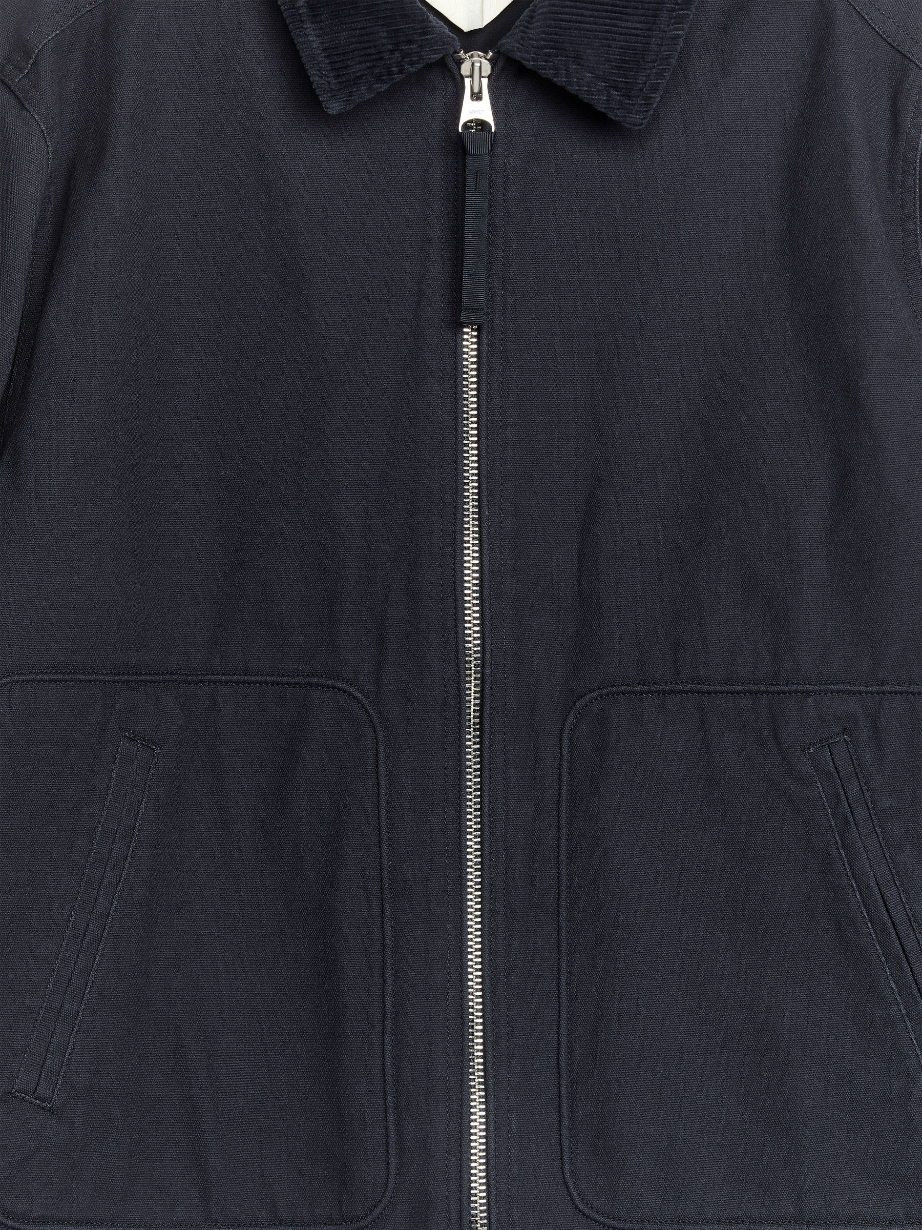 Cotton Canvas Jacket - Dark Blue - Relaxed fit - Men - StillMedia/DescriptiveDetail - 2