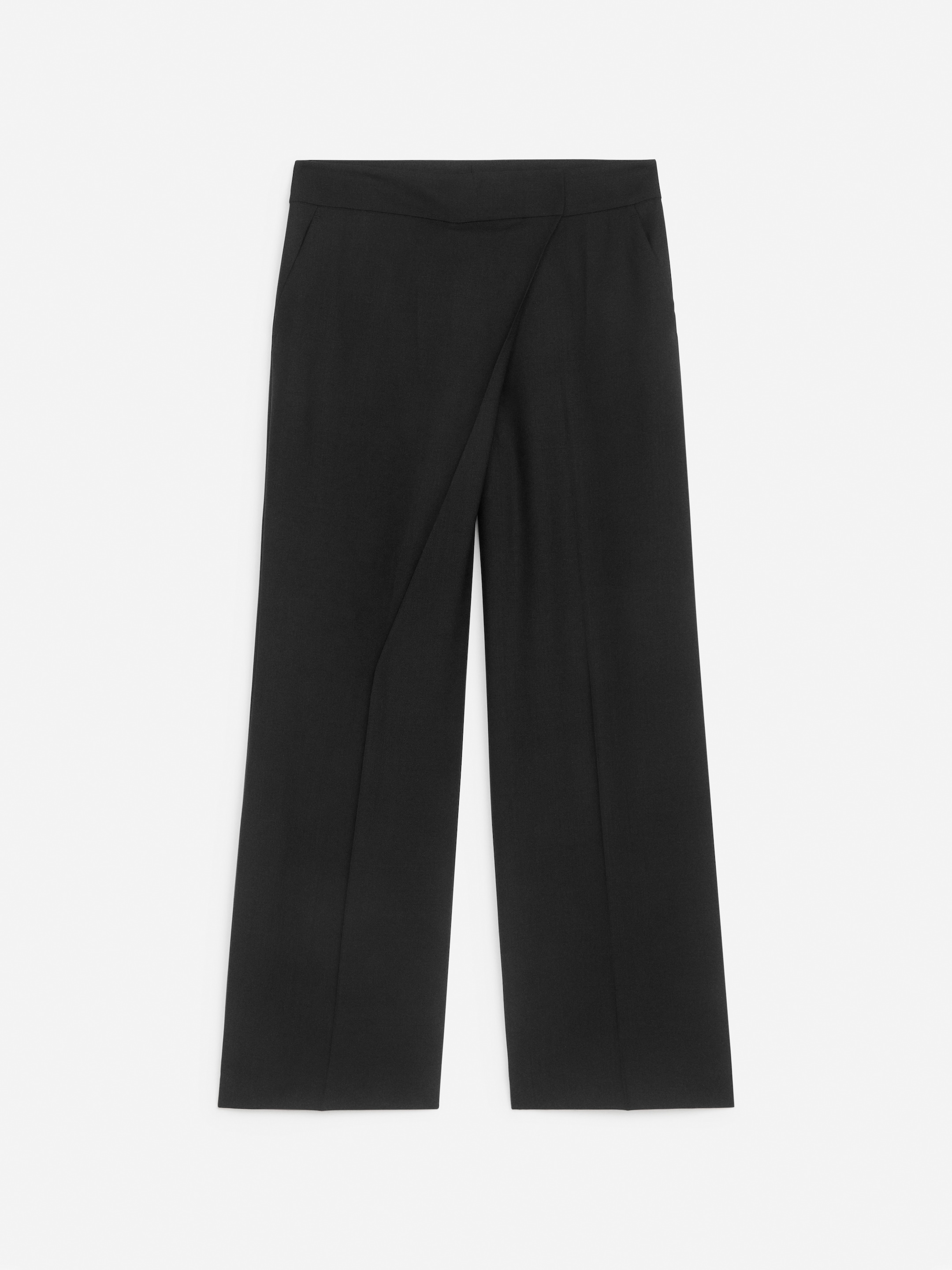 Byxa med omlottdetalj - Svart - Relaxed fit - Women - StillMedia/DescriptiveStillLife - 1
