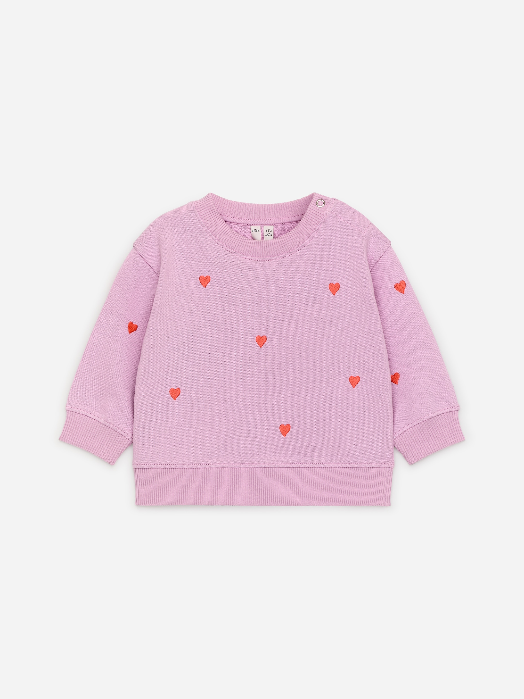 Baumwoll-Sweatshirt mit Stickerei-#D0B1CF-17858