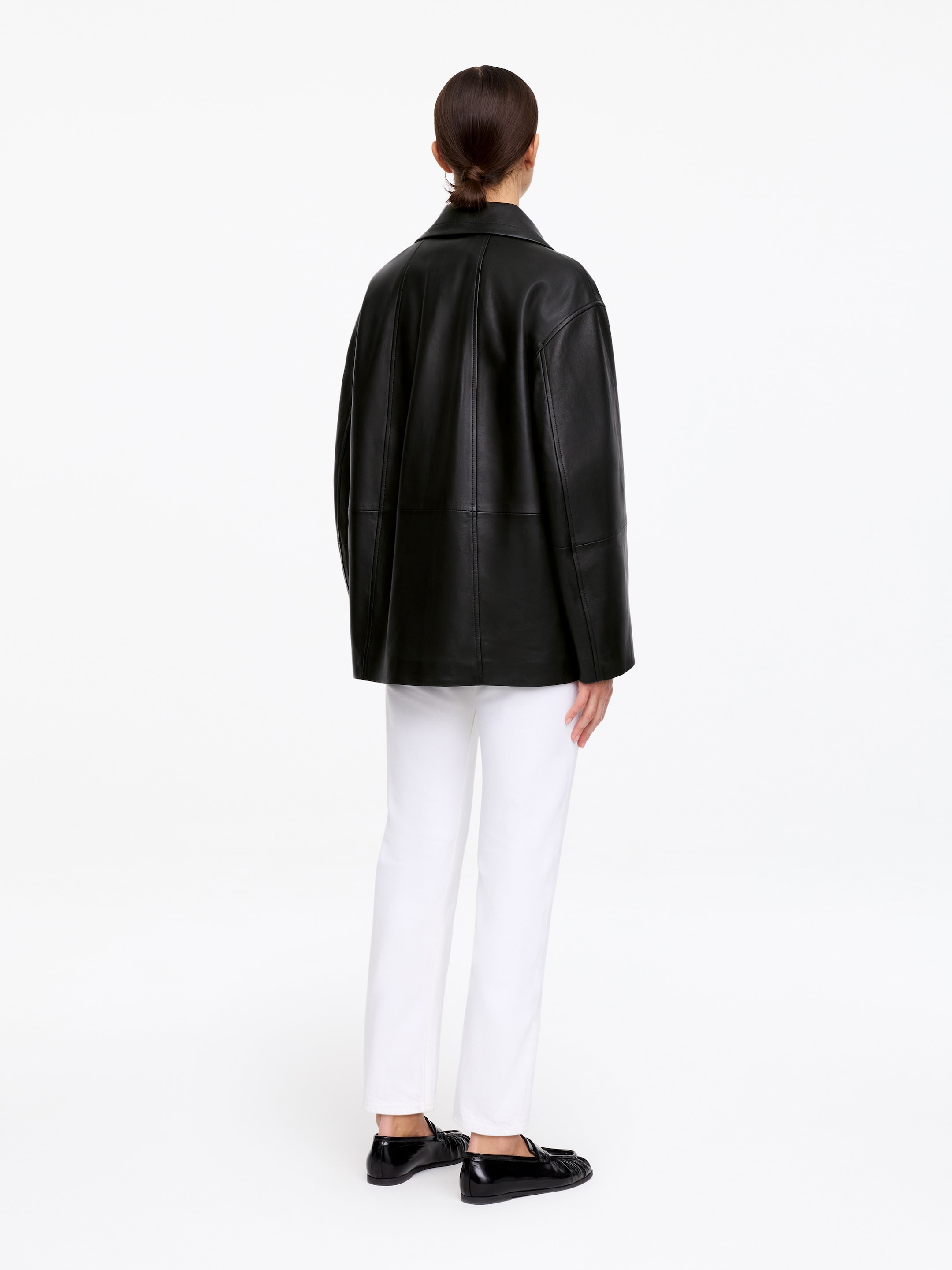 Lederjacke mit Stehkragen - Schwarz - Regular Fit - Damen - StillMedia/Lookbook - 6