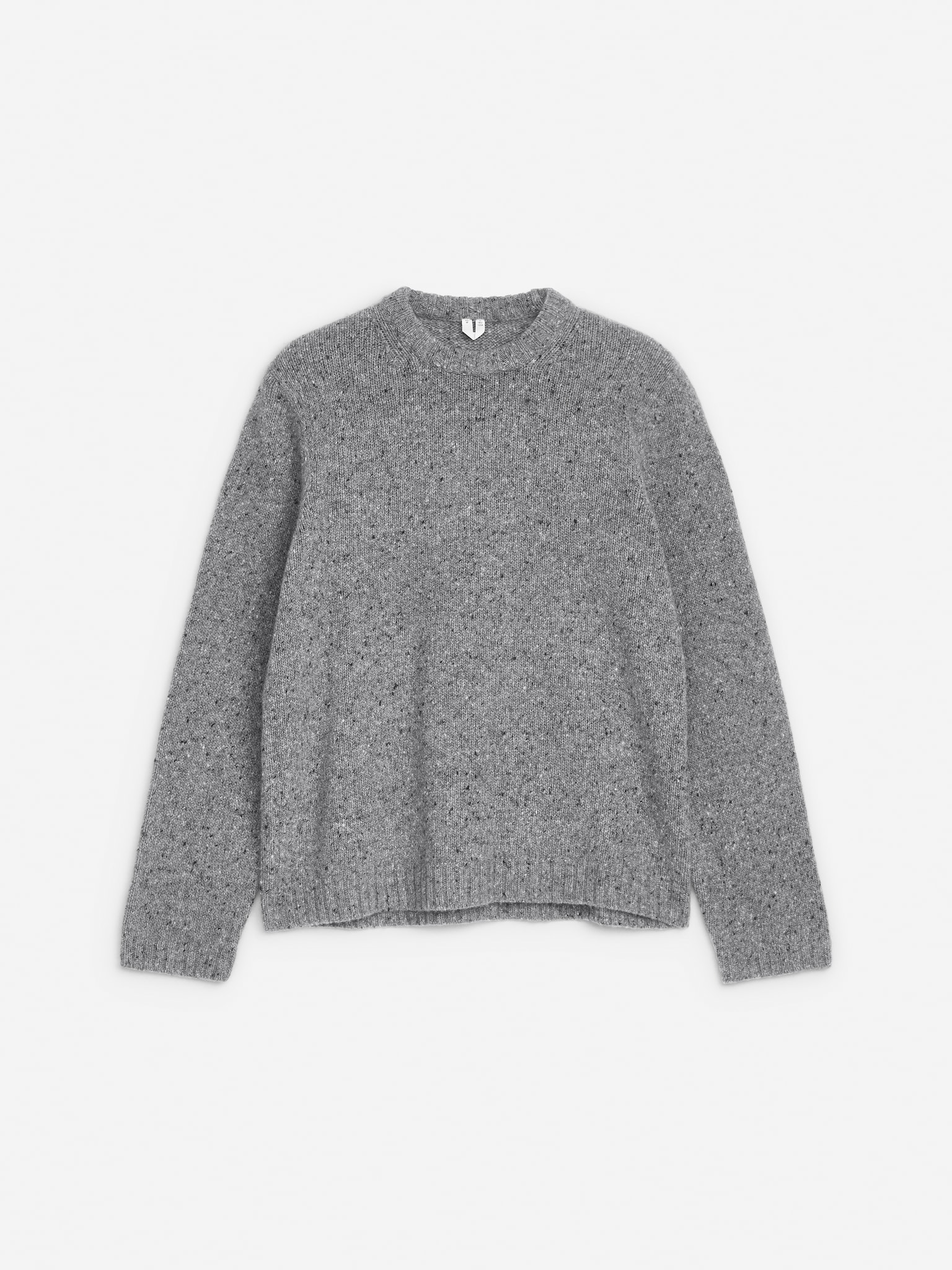 Trui van een wol-alpacamix - Grijs gemêleerd/Donkerblauw/Beige gemêleerd