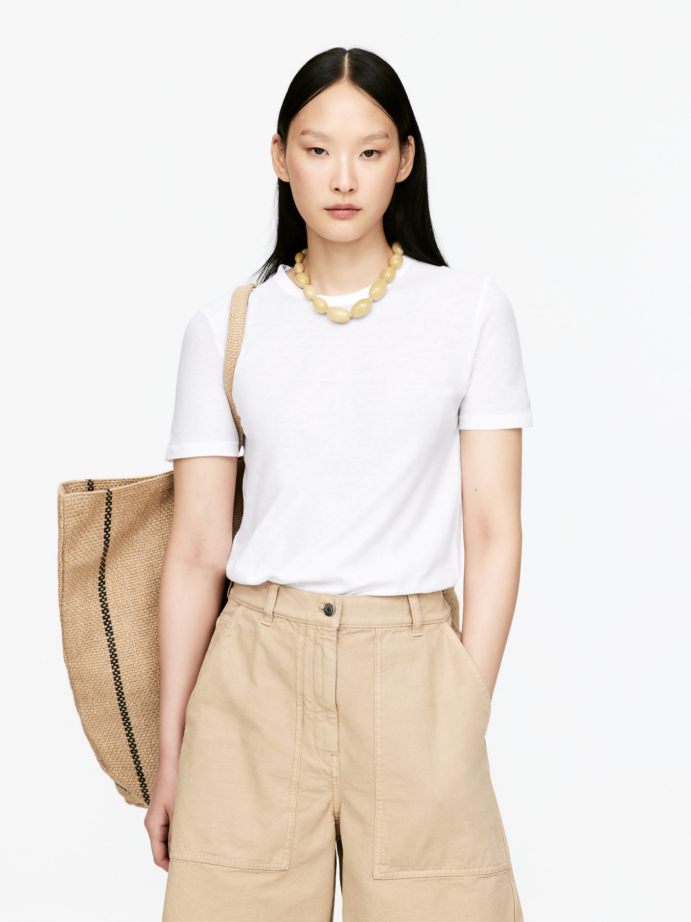 Ice Crêpe T-Shirt-#FFFFFF-12026