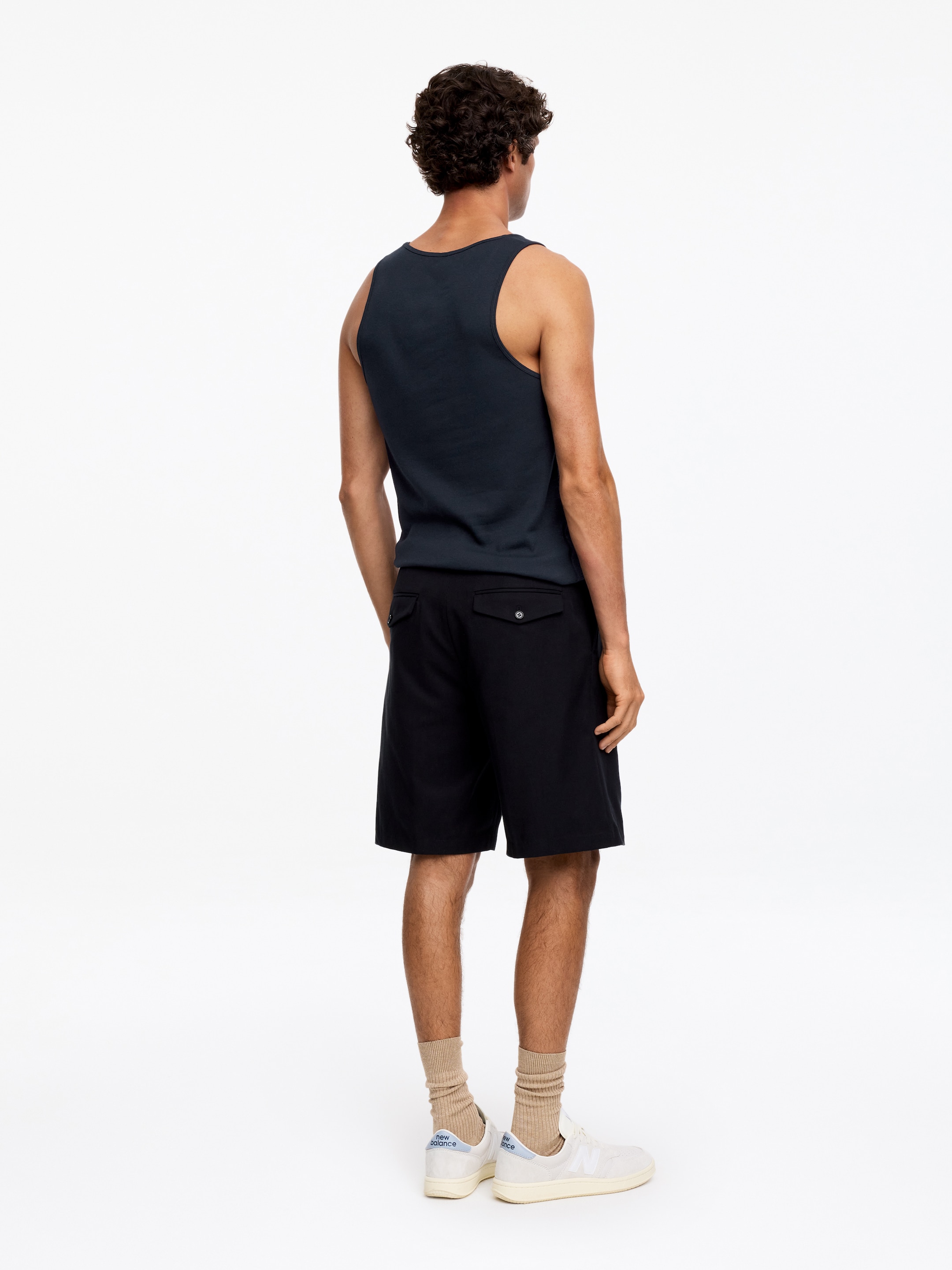 Ribbed Tank Top - Dark Blue - Regular fit - Men - StillMedia/Lookbook - 5