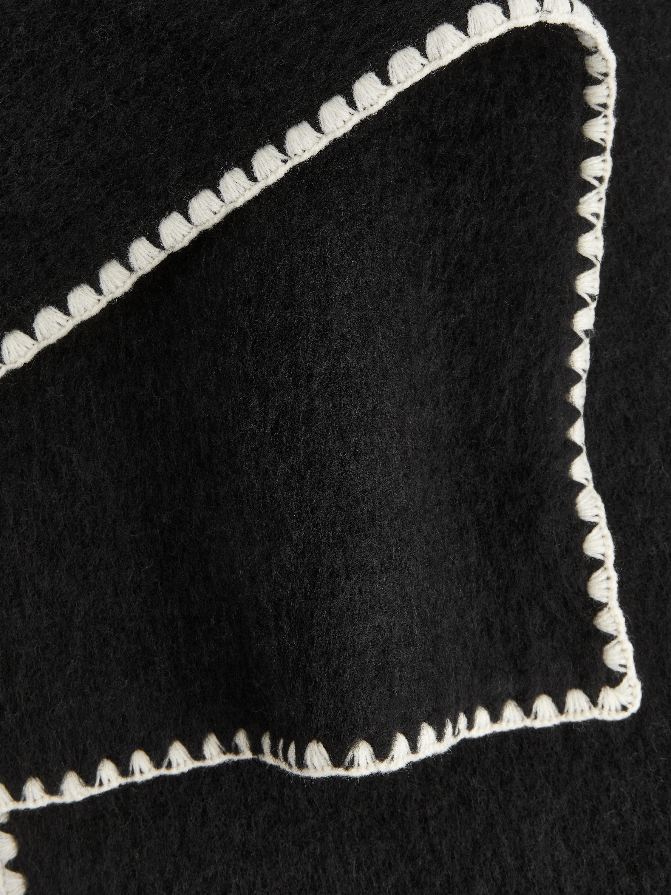 Blanket-Stitch Scarf - Black - Women - StillMedia/DescriptiveDetail - 2