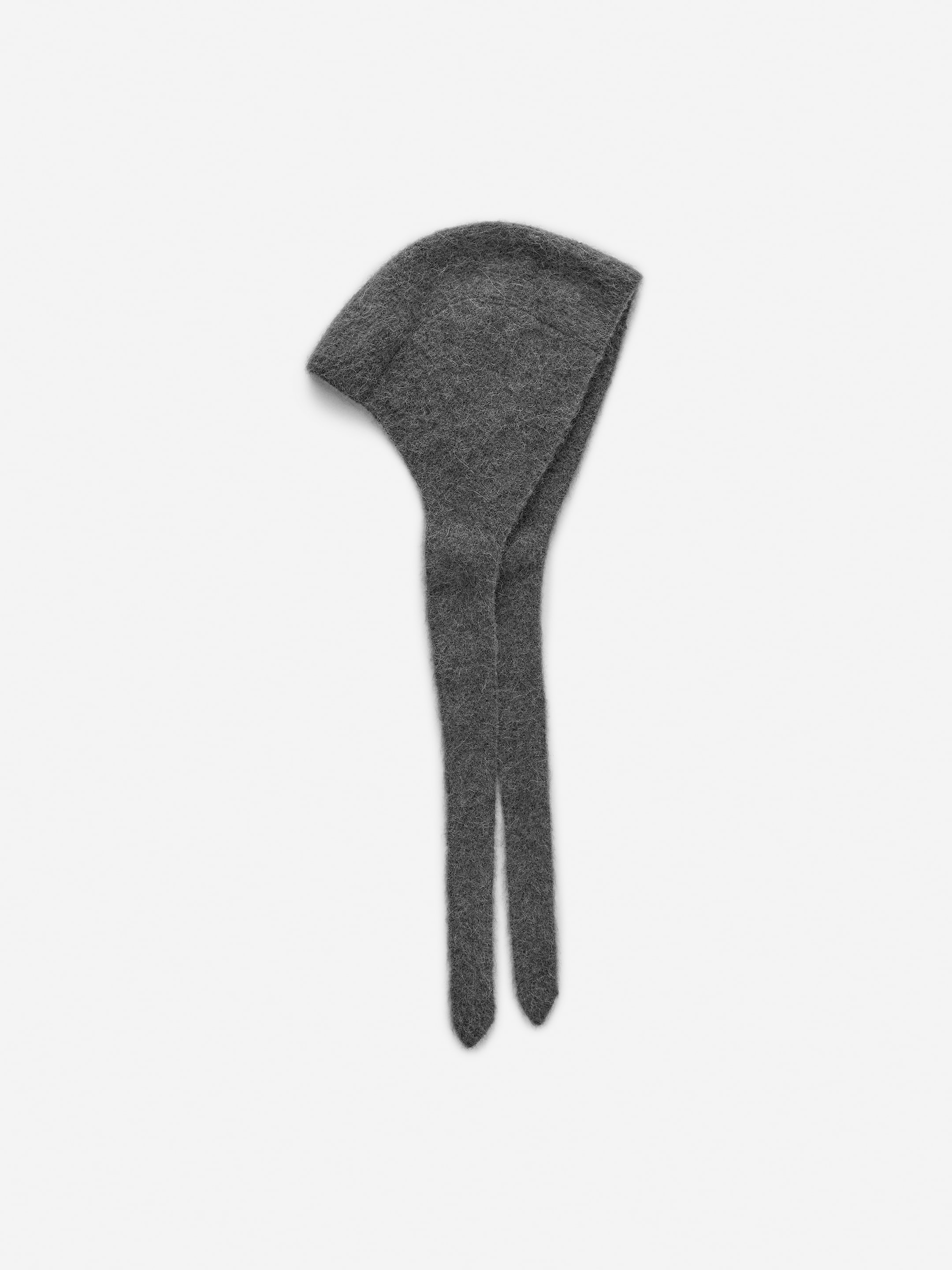 Wool Alpaca-Blend Hood-#48474B-13139