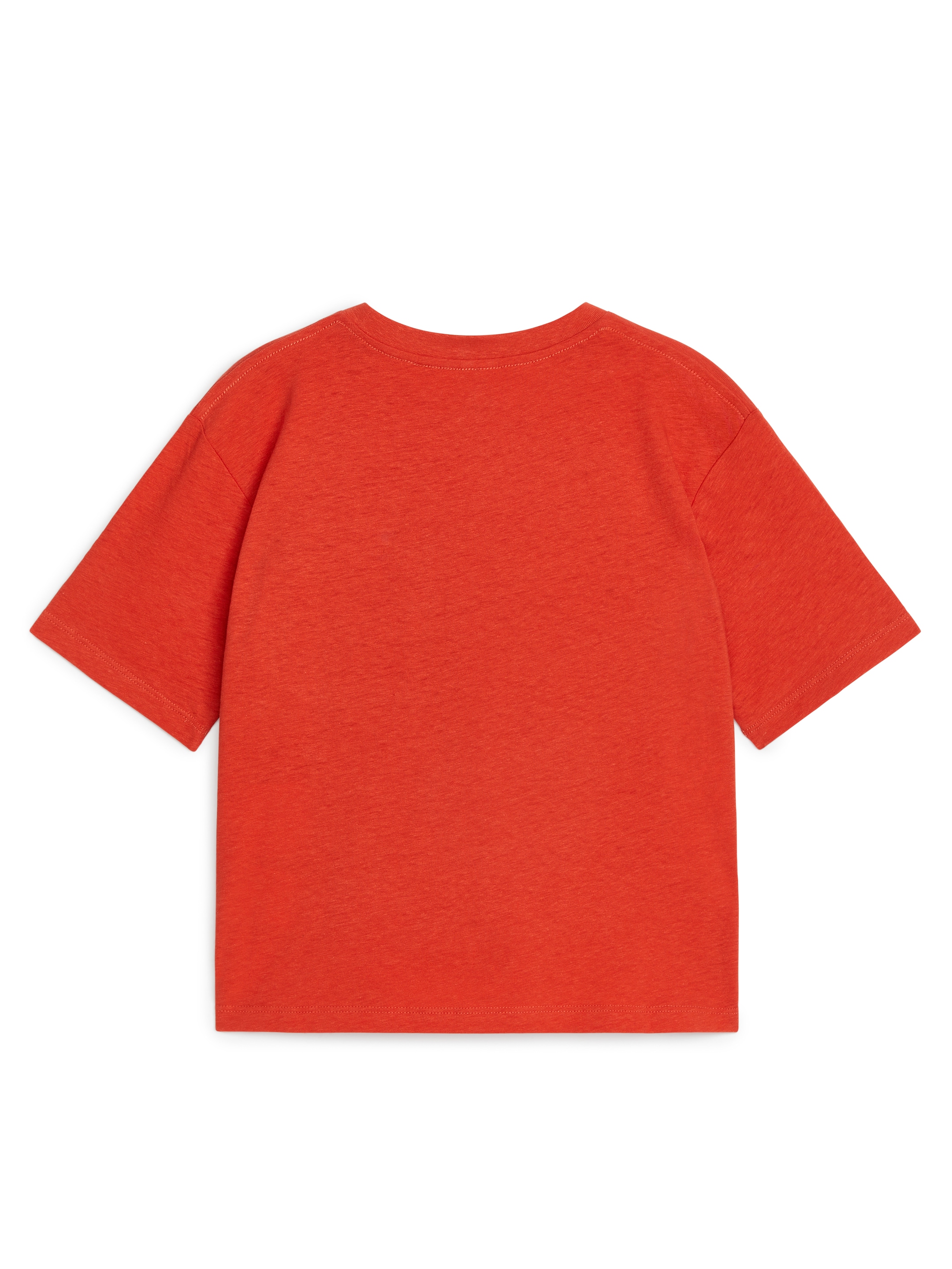 Loose Fit Linen Blend T-Shirt - Red - Loose fit - Children - StillMedia/DescriptiveStillLife - 3