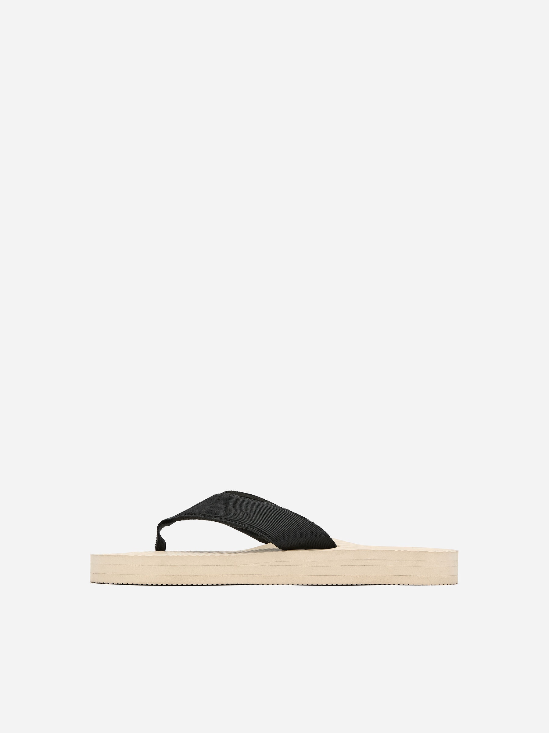 Sleepers Wide-Strap Flip Flops - Black/Dusty white - Women - StillMedia/DescriptiveStillLife - 3