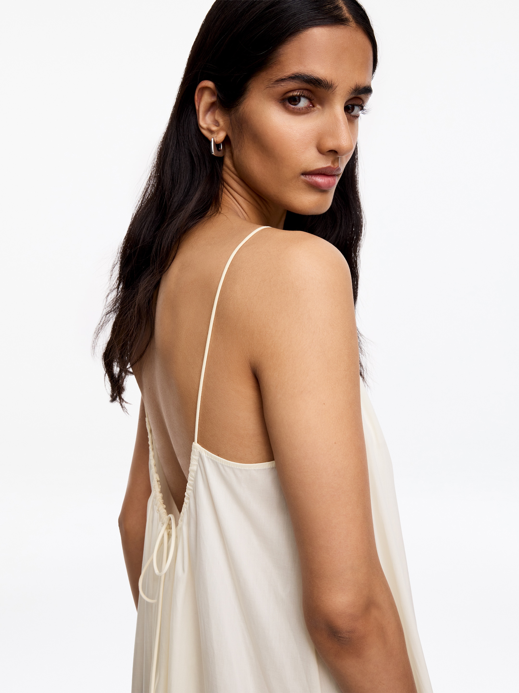 Vestido de playa de algodón y lyocell - Blanco roto - Corte holgado - Women - StillMedia/Lookbook - 2