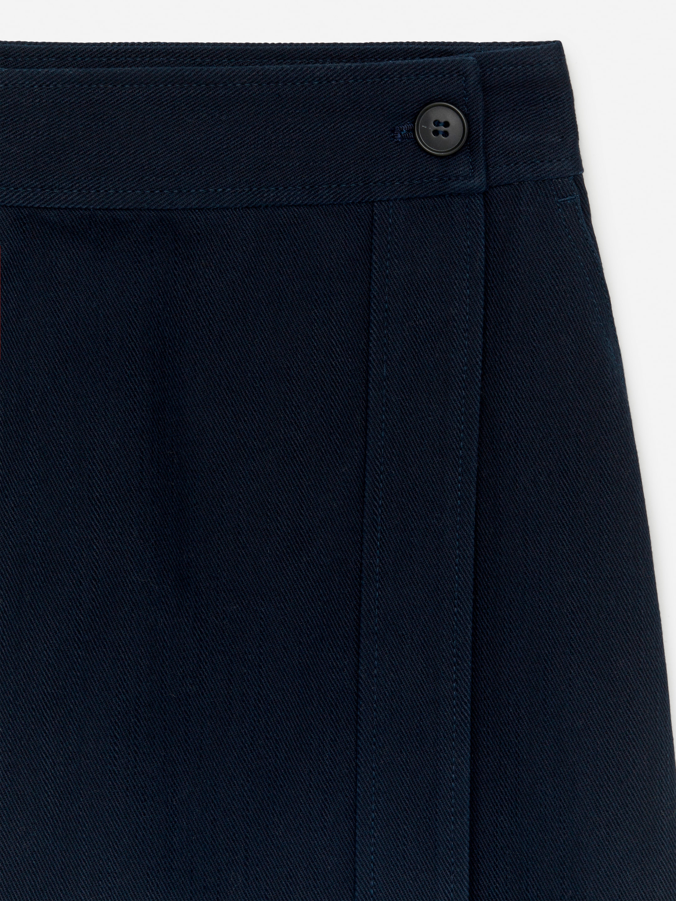 Cotton Wrap Skirt - Dark Blue - Regular fit - Women - StillMedia/DescriptiveDetail - 2