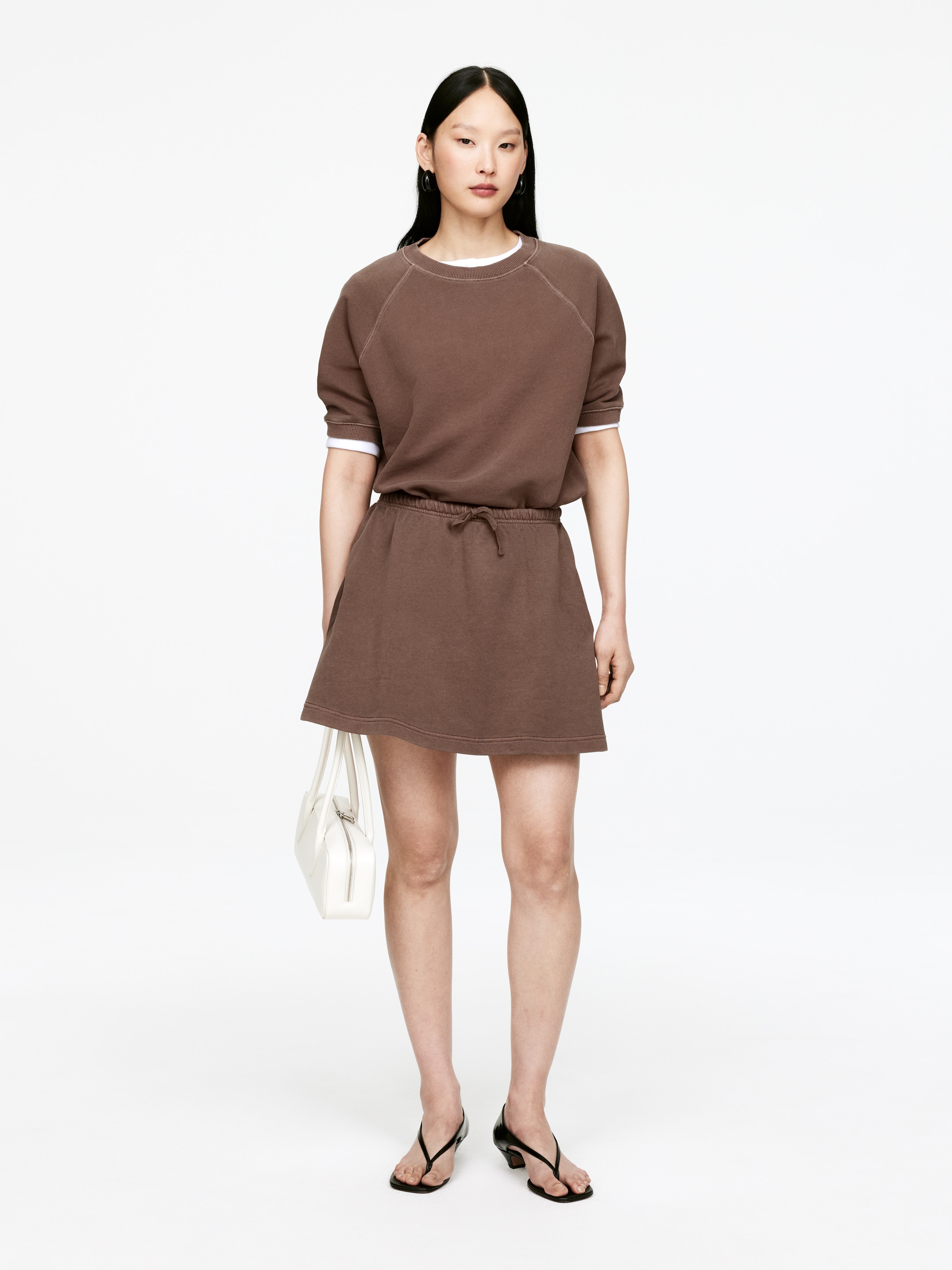 Grotere afbeelding bekijken: Terry minirok - Bruin - DAMES | H&M BE 1