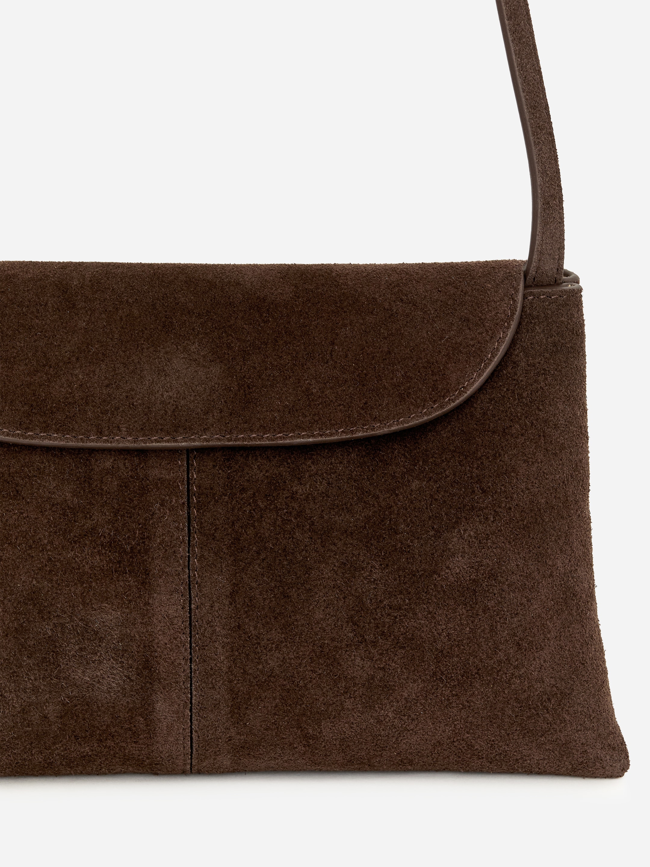 Sac bandoulière en croûte de cuir suédé - Marron - Femme - StillMedia/DescriptiveDetail - 3