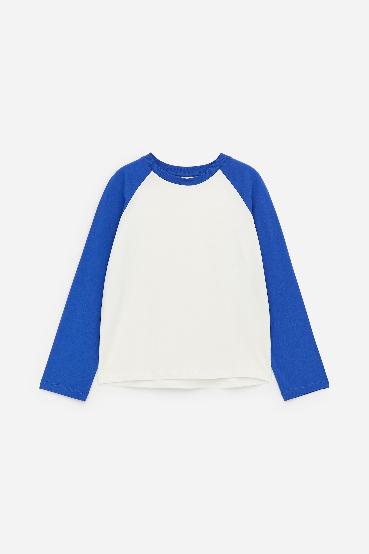 Langermet t-skjorte - Off White/Blue - 1