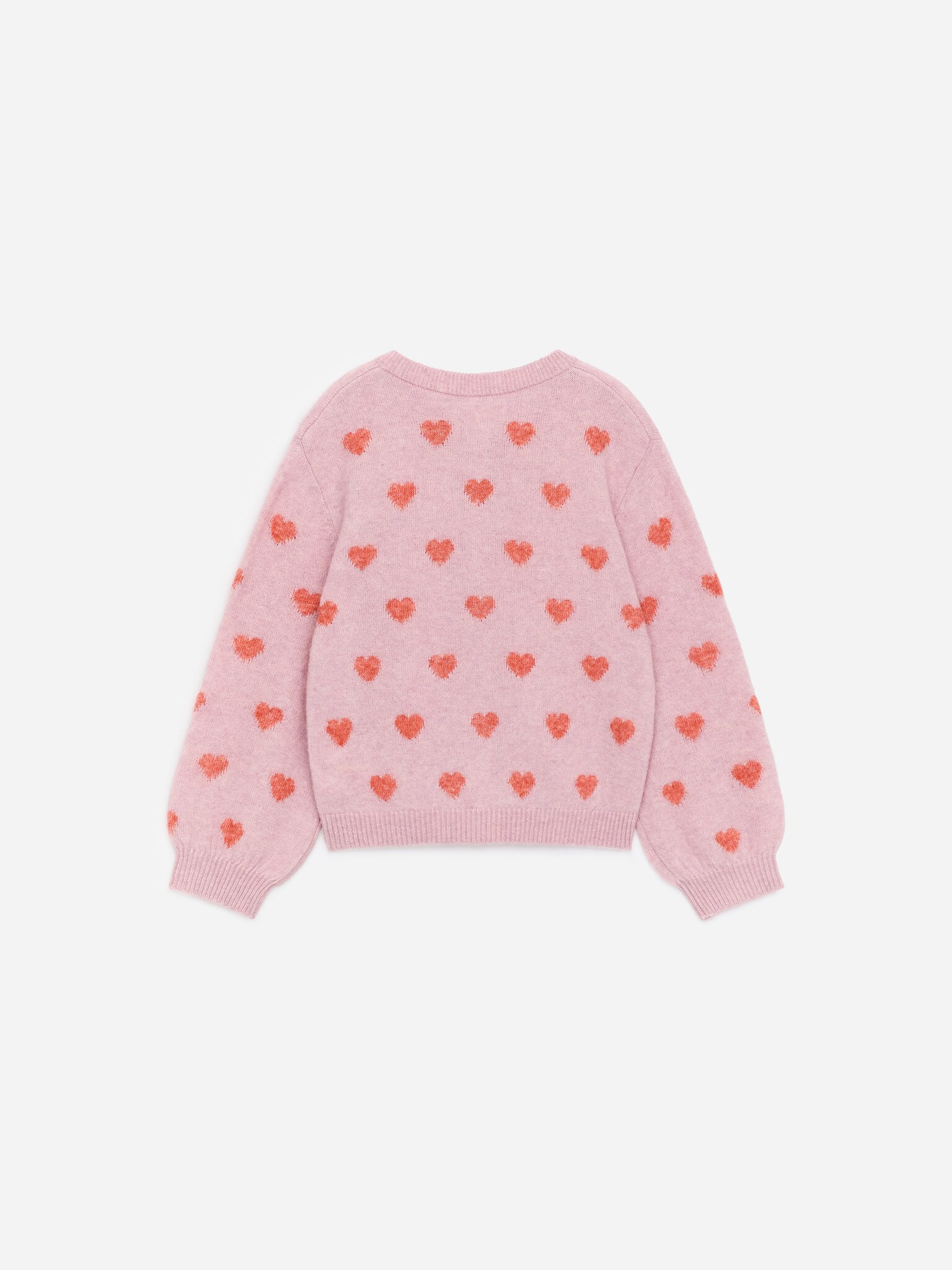 Cardigan din amestec de lână și alpaca - Roz - 2