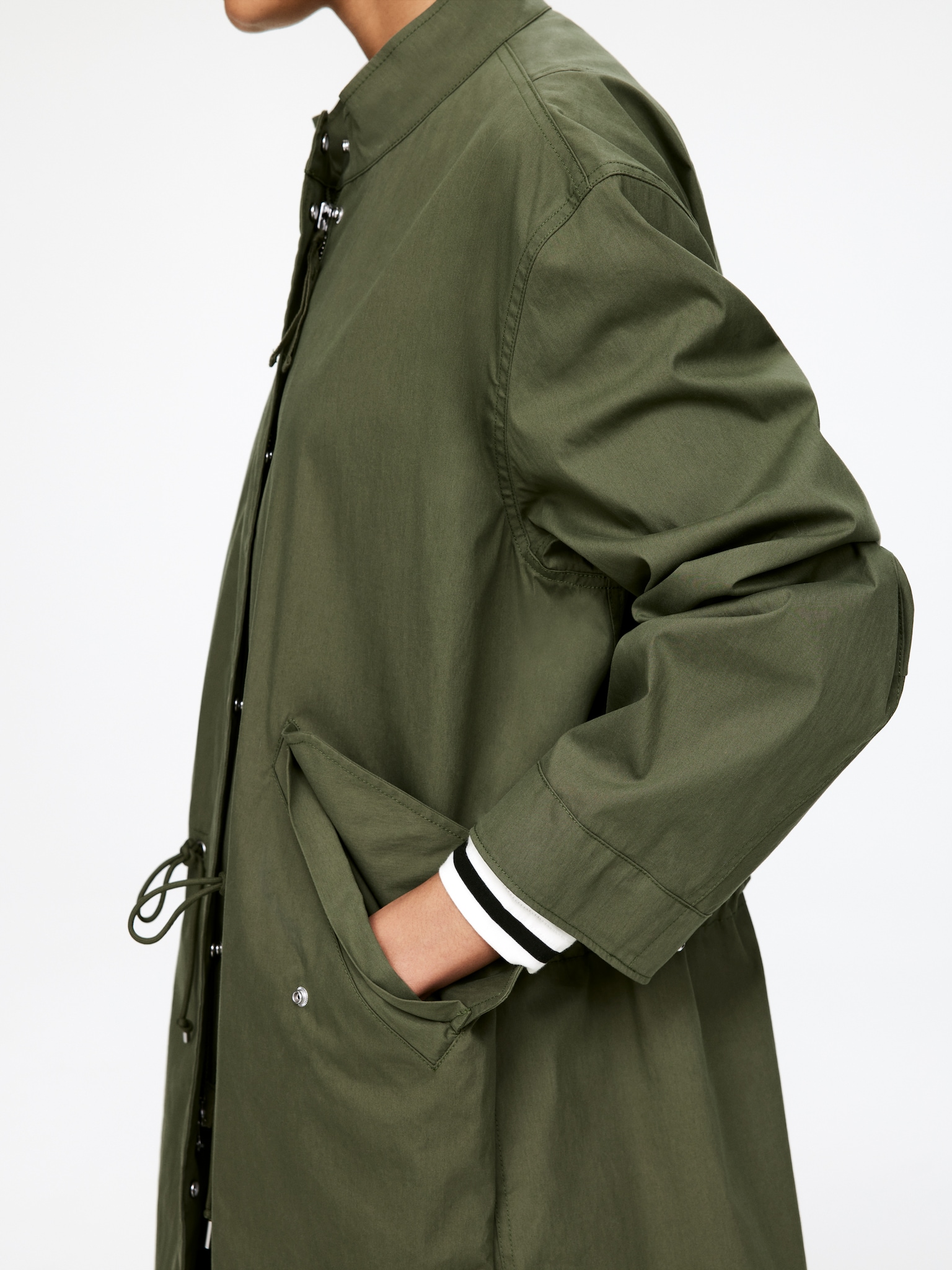 Parka non doublée coupe queue de poisson - Vert kaki - 6