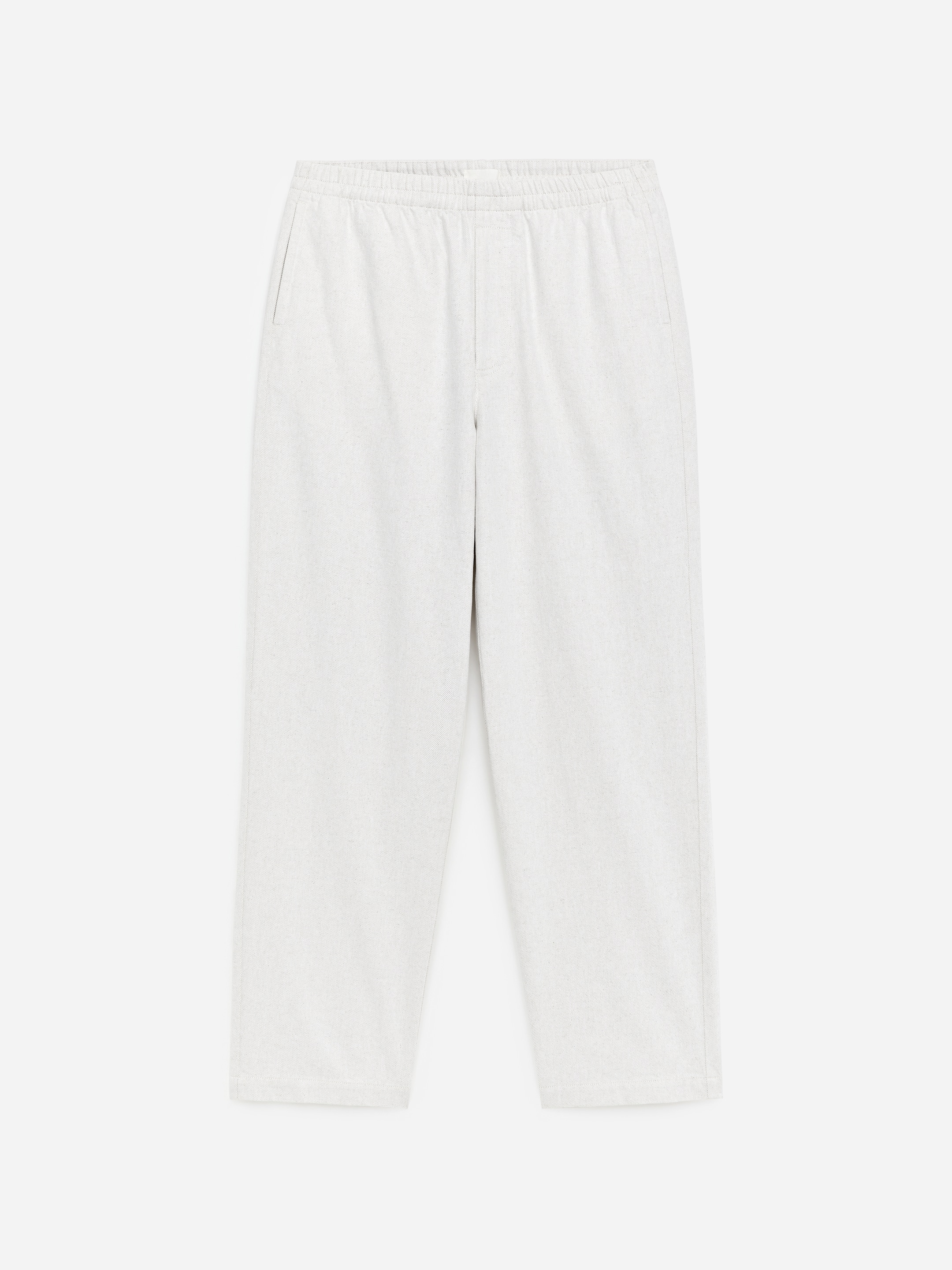 Loose Cotton Linen Trousers-#DFD7CA-18566