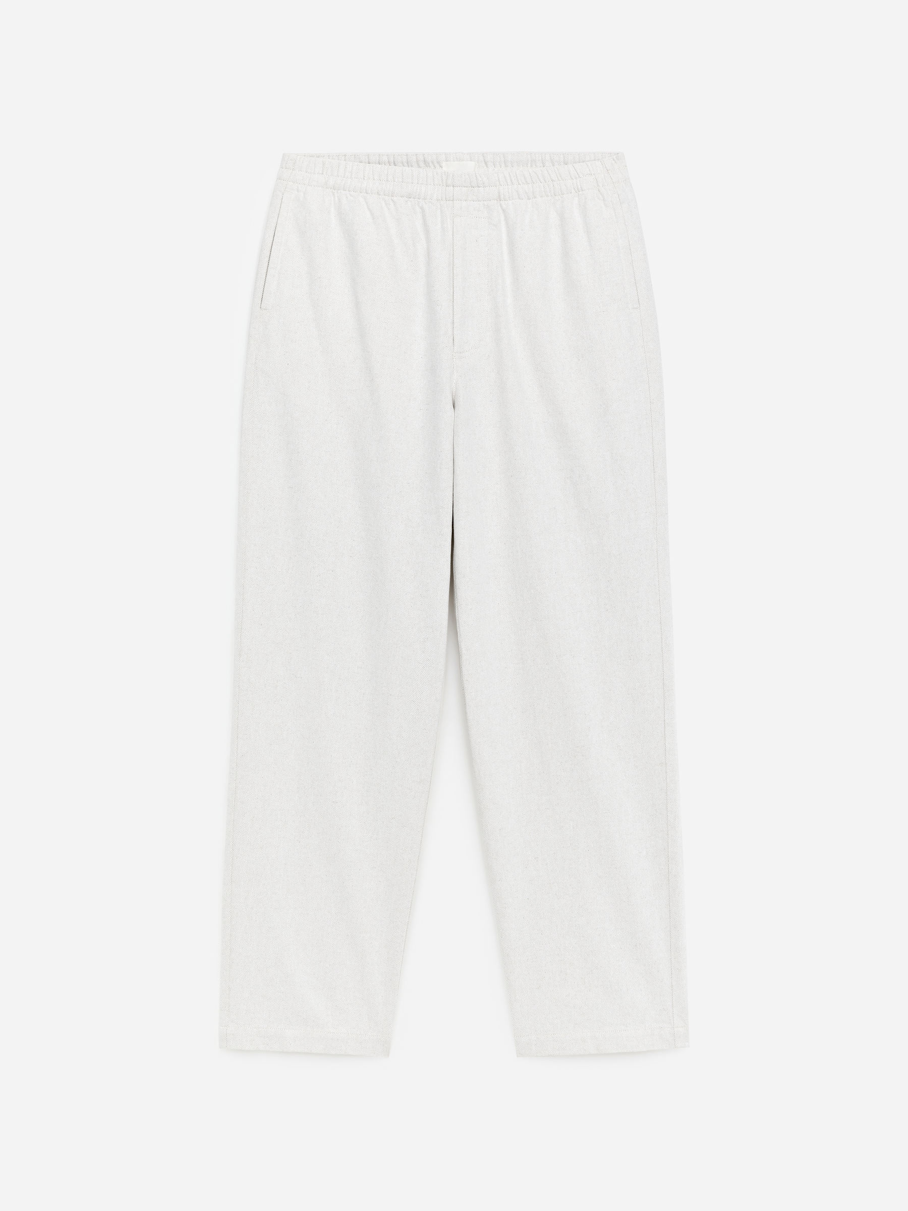 Pantalon ample en coton et lin-#DFD7CA-18566