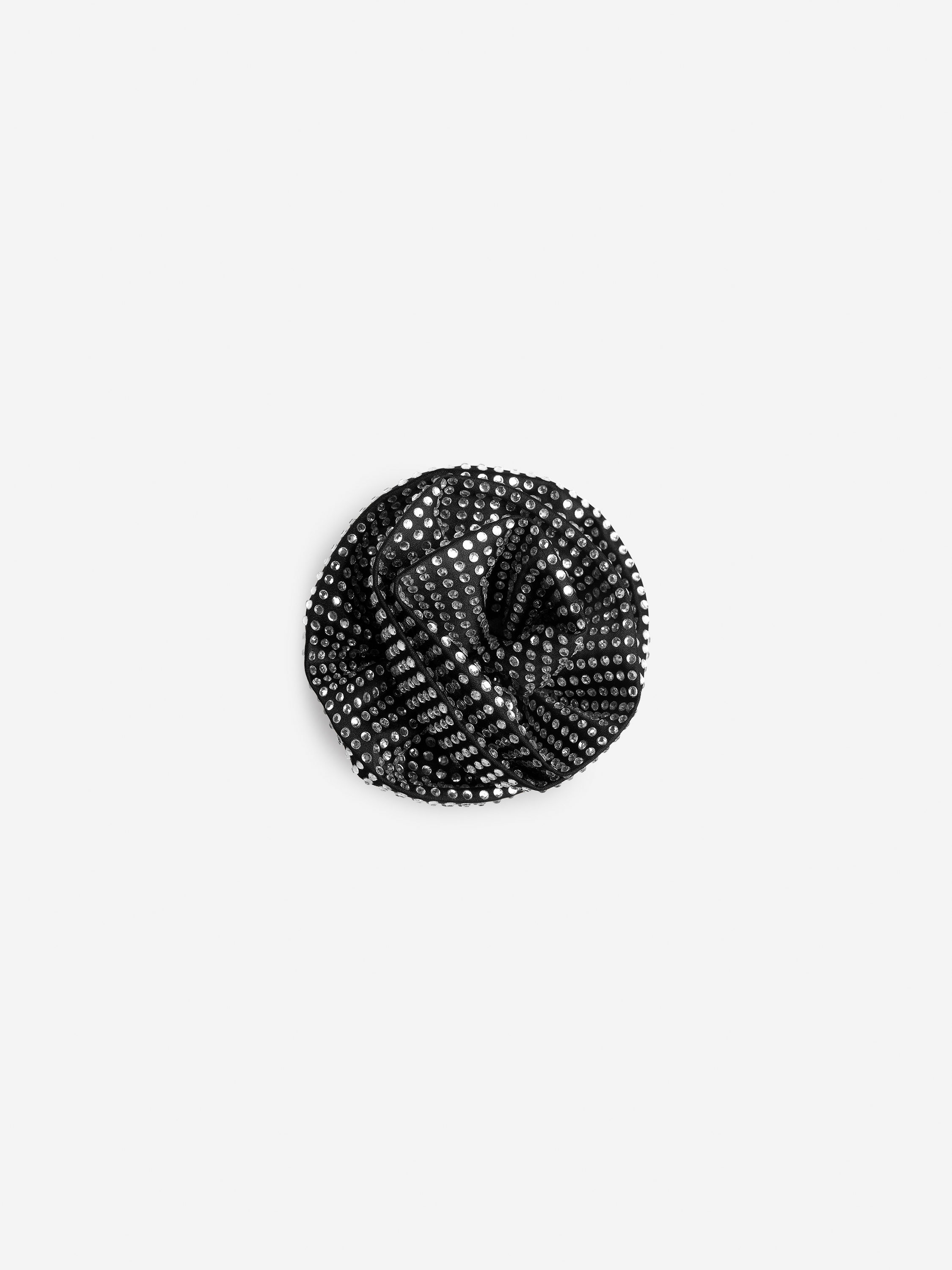 Rose Brooch-Black-5865