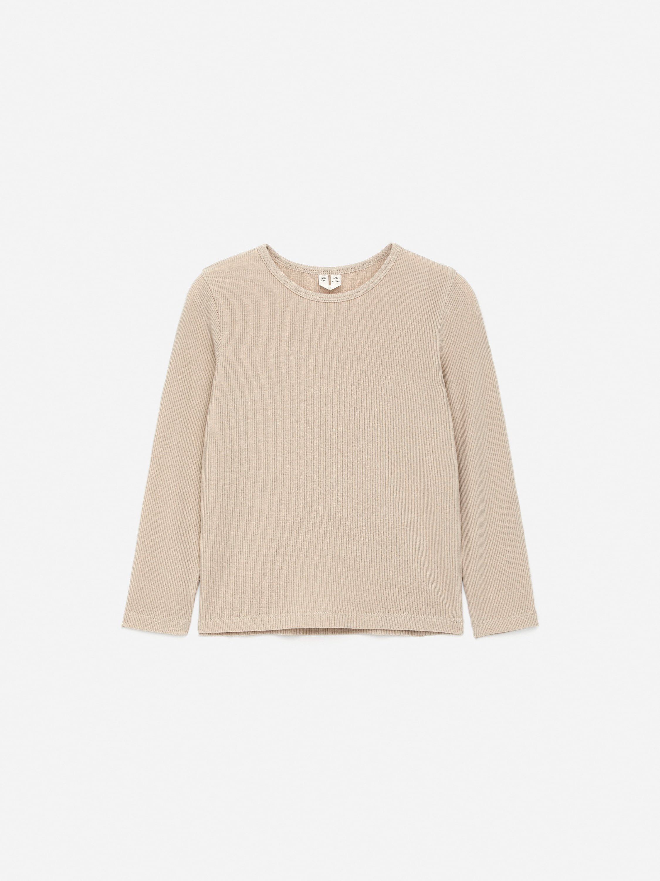 Top con lavorazione a coste - Beige