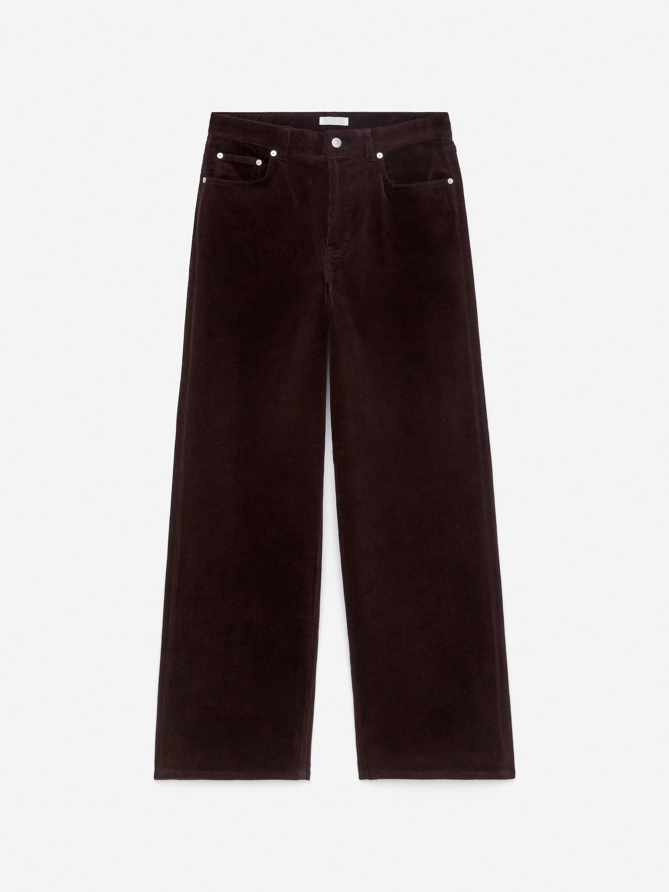 Vis større bilde: CORAL kordfløyelsjeans med vide ben - Mørk burgunder - DAME | H&M NO 5