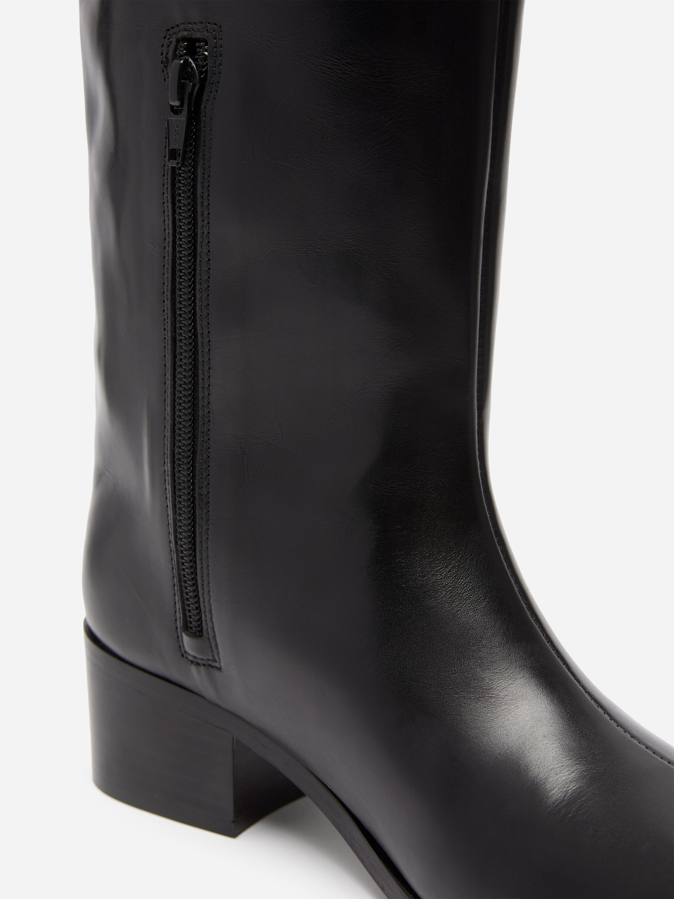 Knee-high Leather Boots - Black - women - StillMedia/DescriptiveDetail - 5