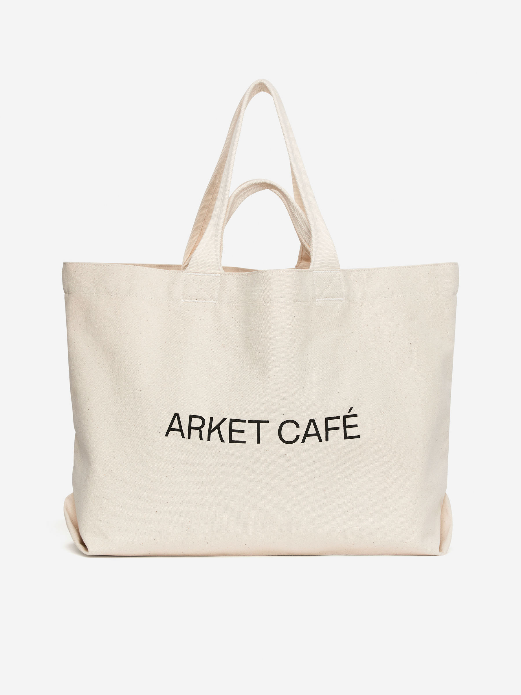 ARKET CAFÉ Canvas-Tragetasche - Cremeweiß/Schwarz - Café - StillMedia/DescriptiveStillLife - 4