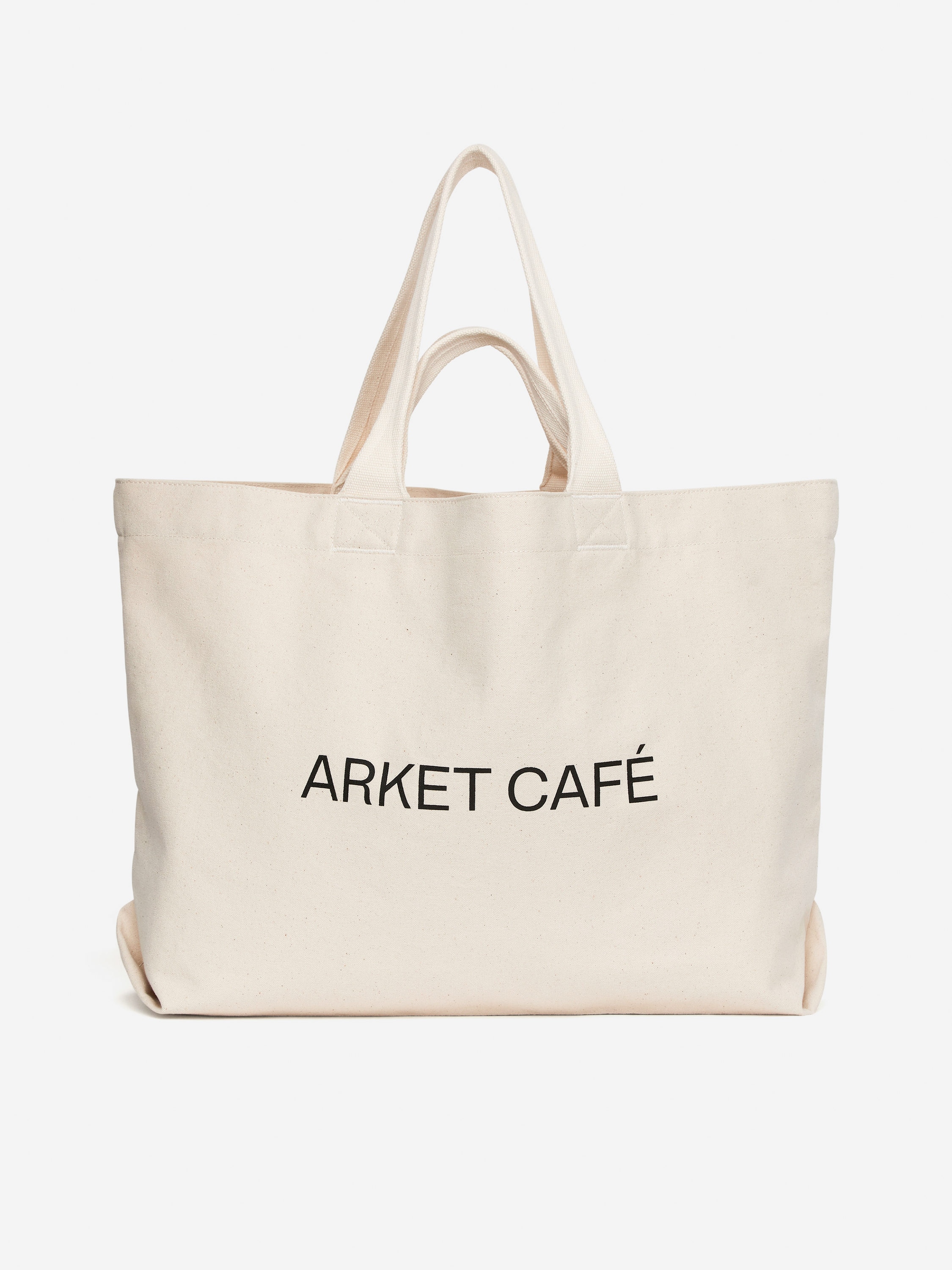 ARKET CAFÉ Canvas Tote - Off White/Black - Café - StillMedia/DescriptiveStillLife - 4