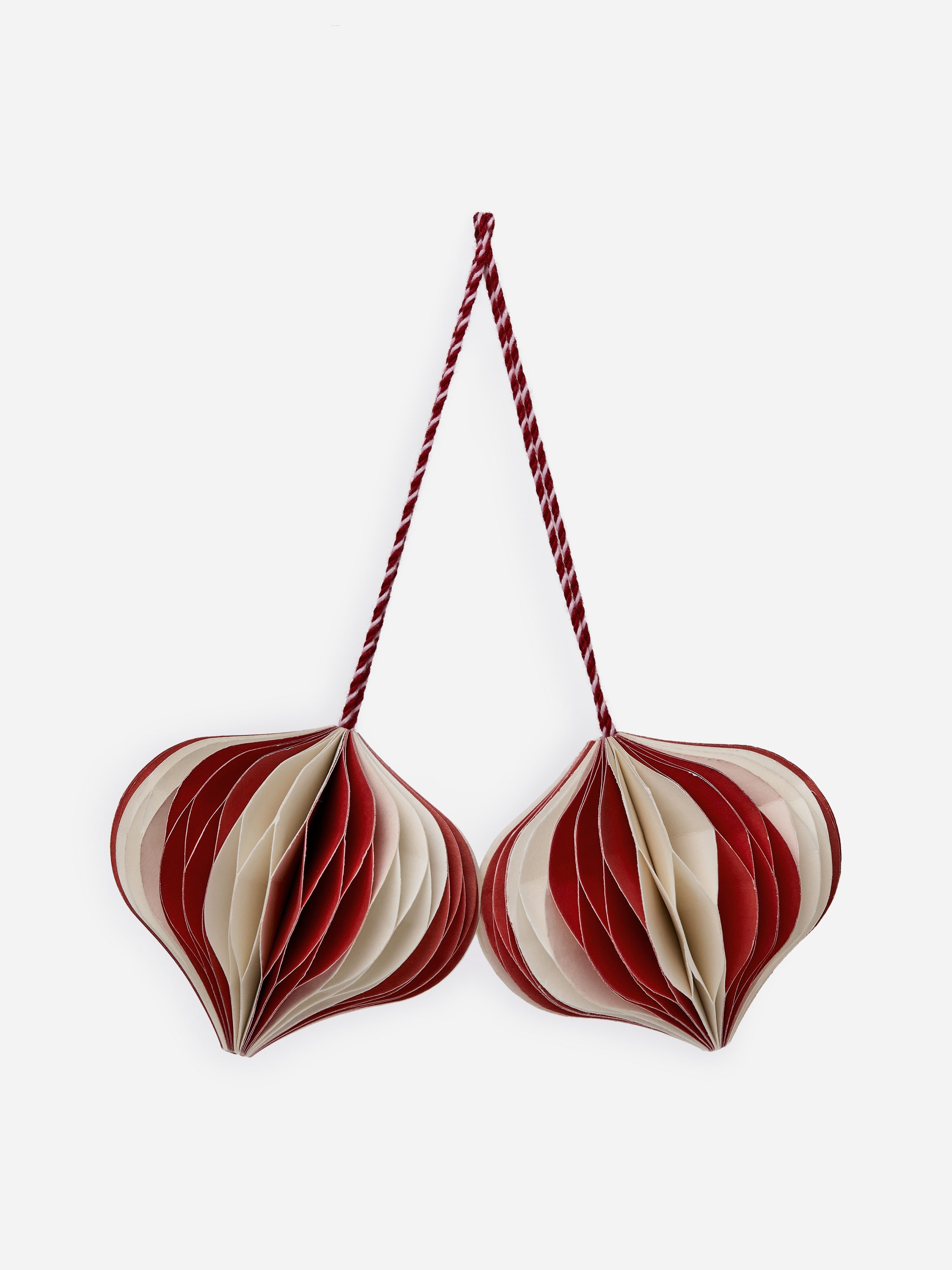 Honeycomb Ornaments Set of 2-#C54F62-17464