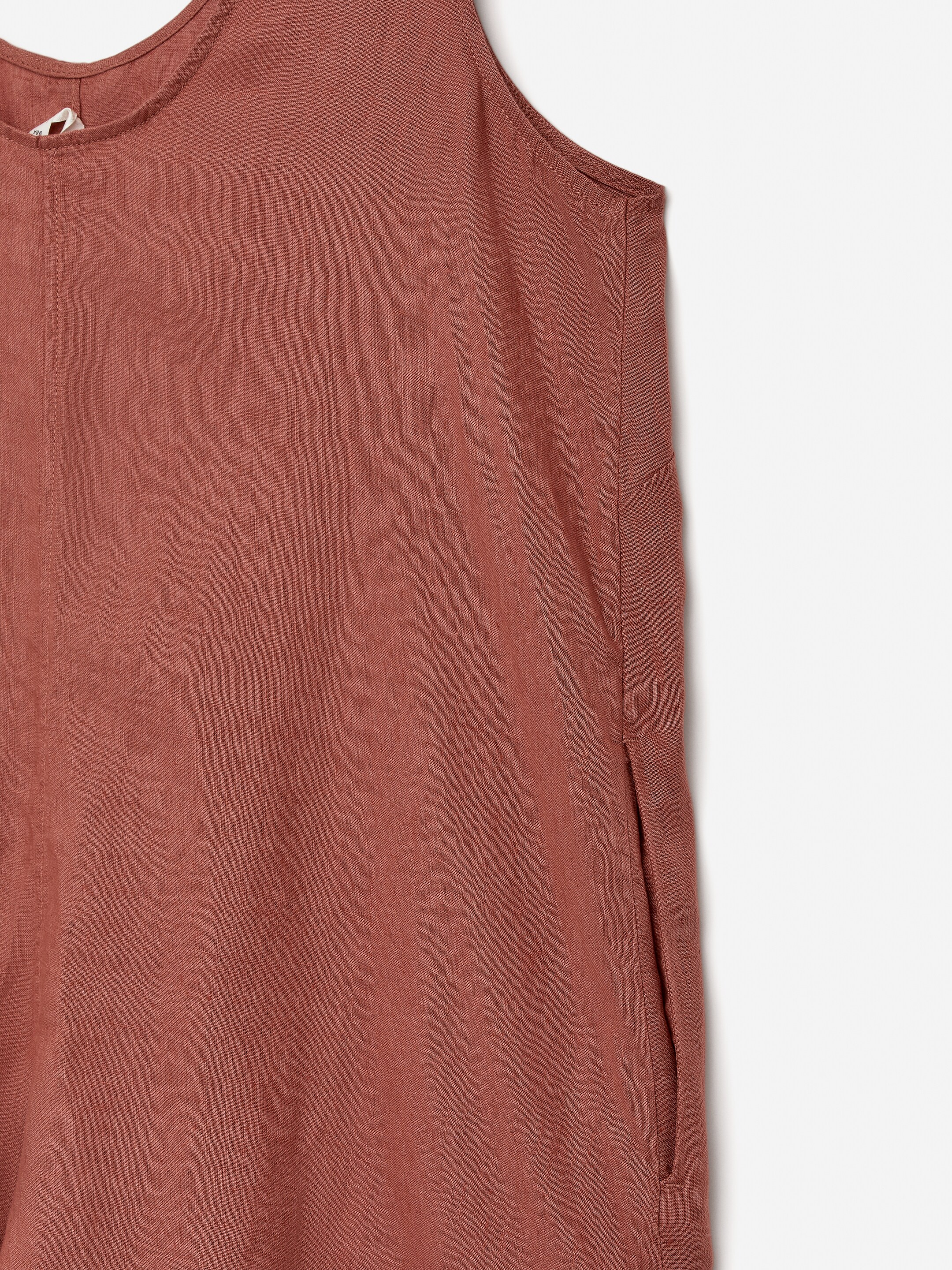 Jumpsuit i linne - Roströd - Regular fit - Women - StillMedia/DescriptiveDetail - 1