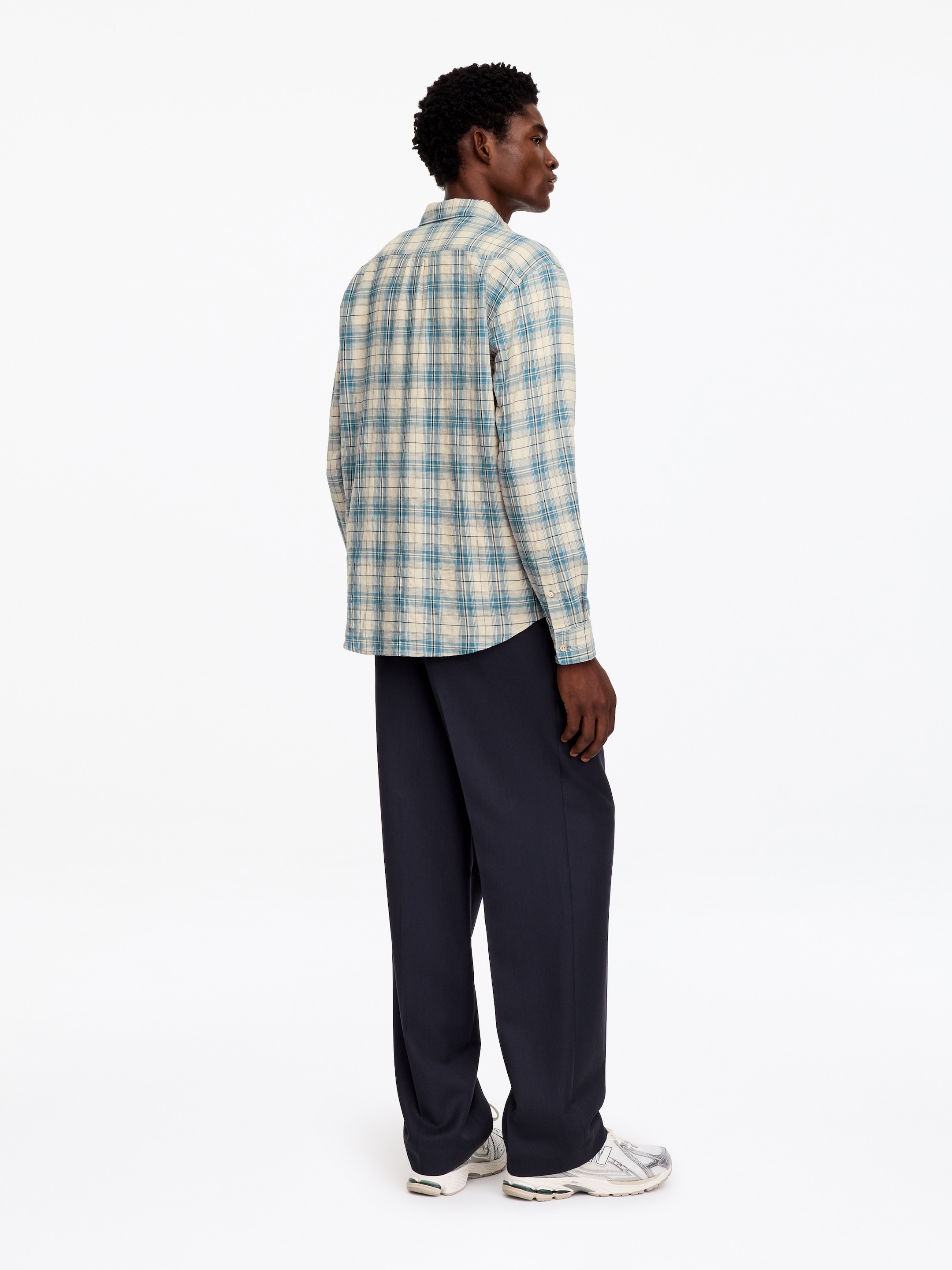 Flanellhemd mit normaler Passform - Blau/Weiß - Regular Fit - men - StillMedia/Lookbook - 7