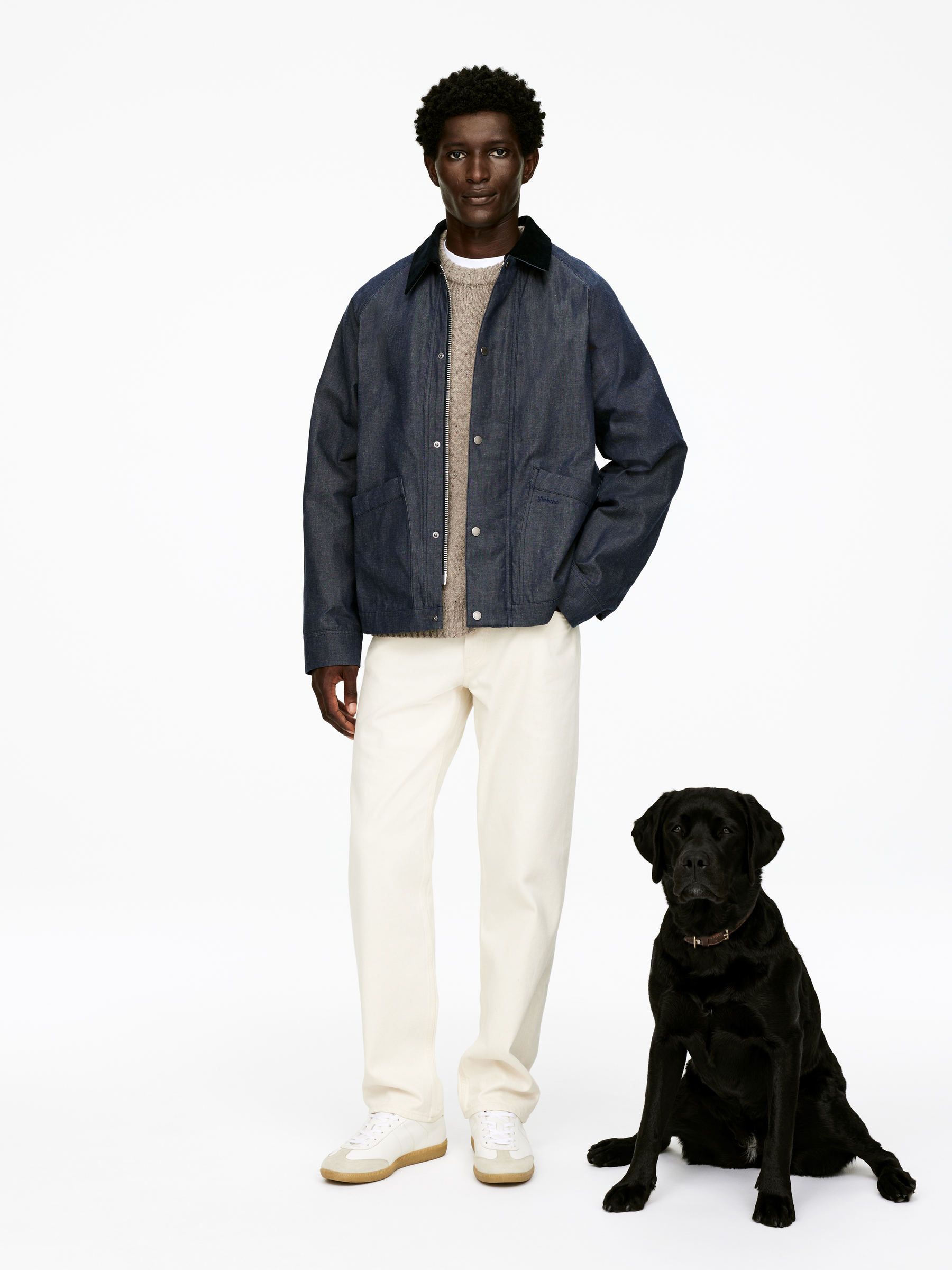 Chaqueta denim encerada en seco ARKET and Barbour - Azul - Corte estándar - Men - StillMedia/Lookbook - 6