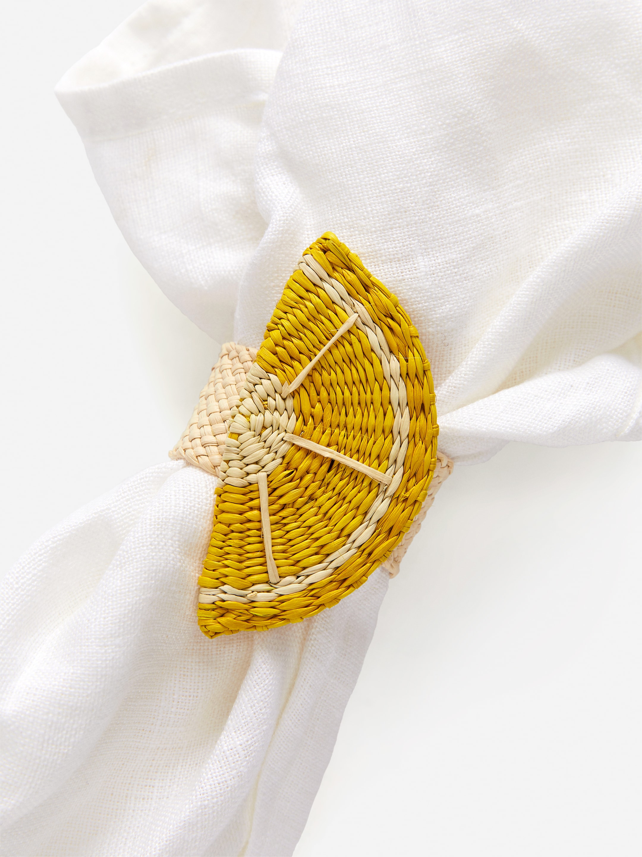 Guanabana Lemon Napkin Ring-#E8FB00-15641