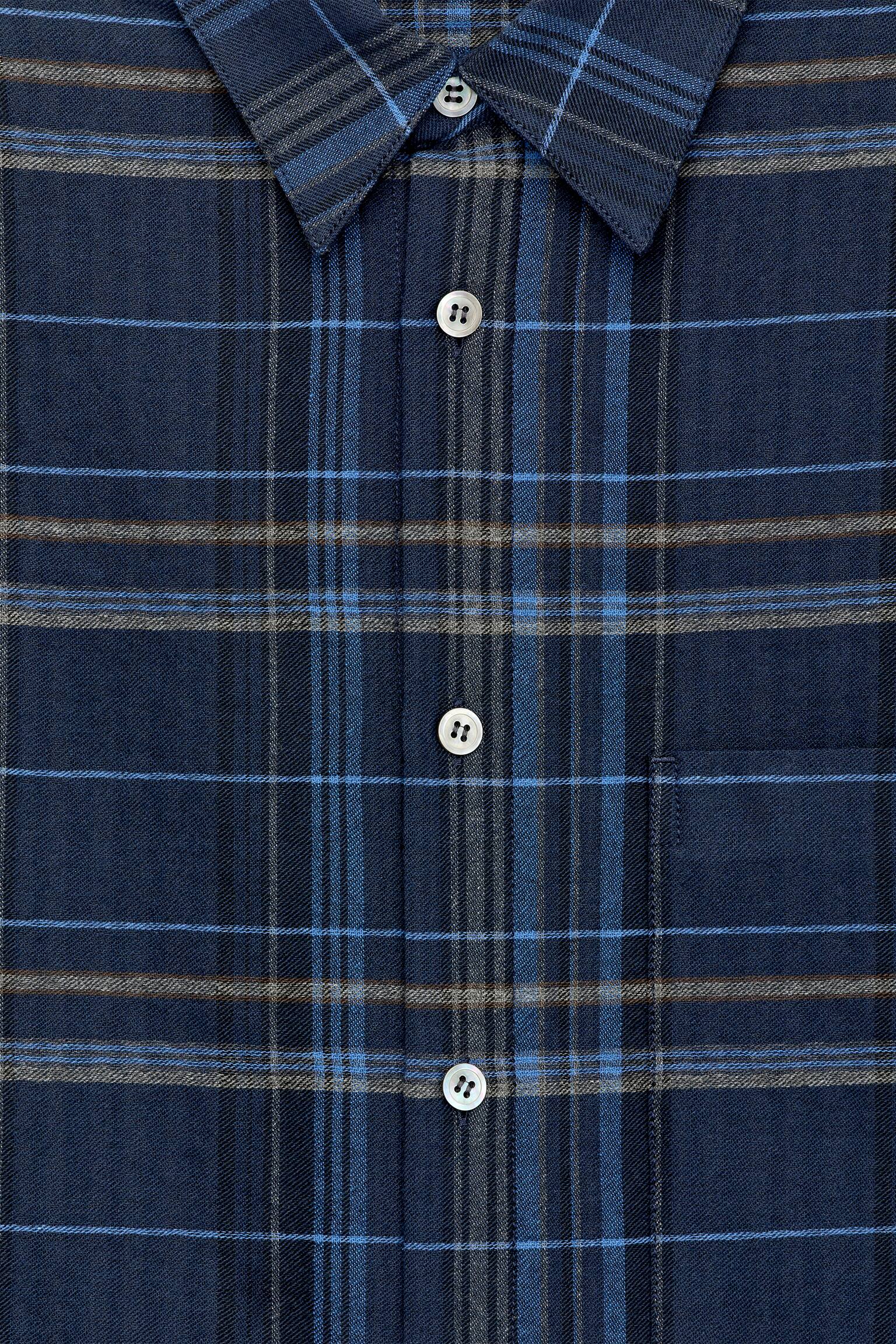 Camicia in flanella dalla vestibilità rilassata - Blu/A quadri - 8