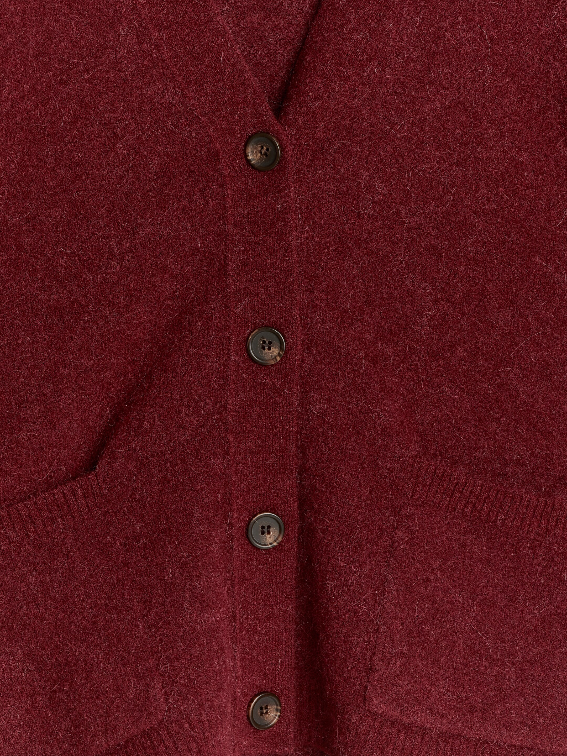 Zobacz większy obraz: Wełniany kardigan z domieszką alpaki - Ciemnoczerwony - ONA | H&M PL 2