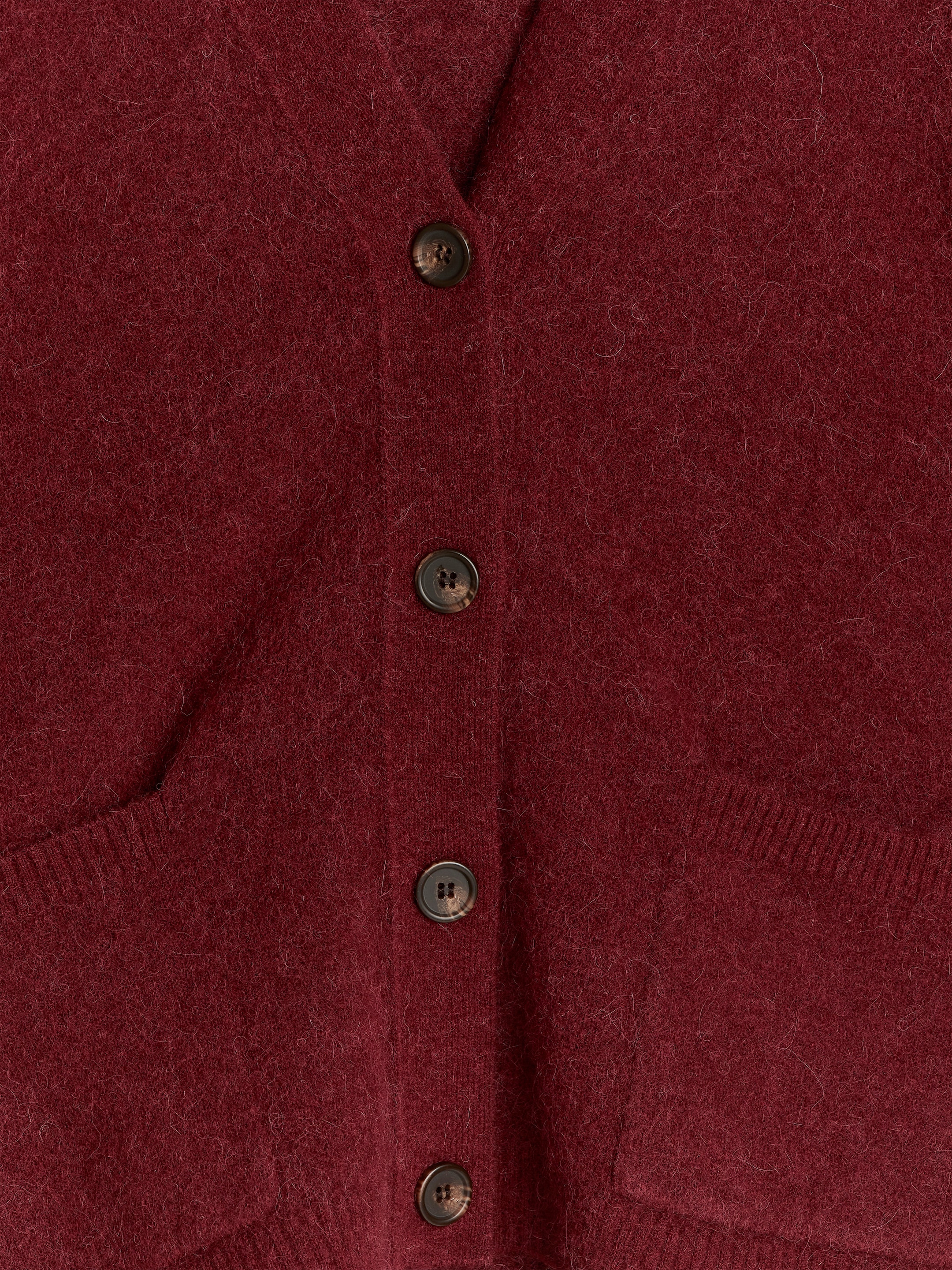 View larger image: Wool-Alpaca Blend Cardigan - Dark Red - Ladies | H&M GB 2