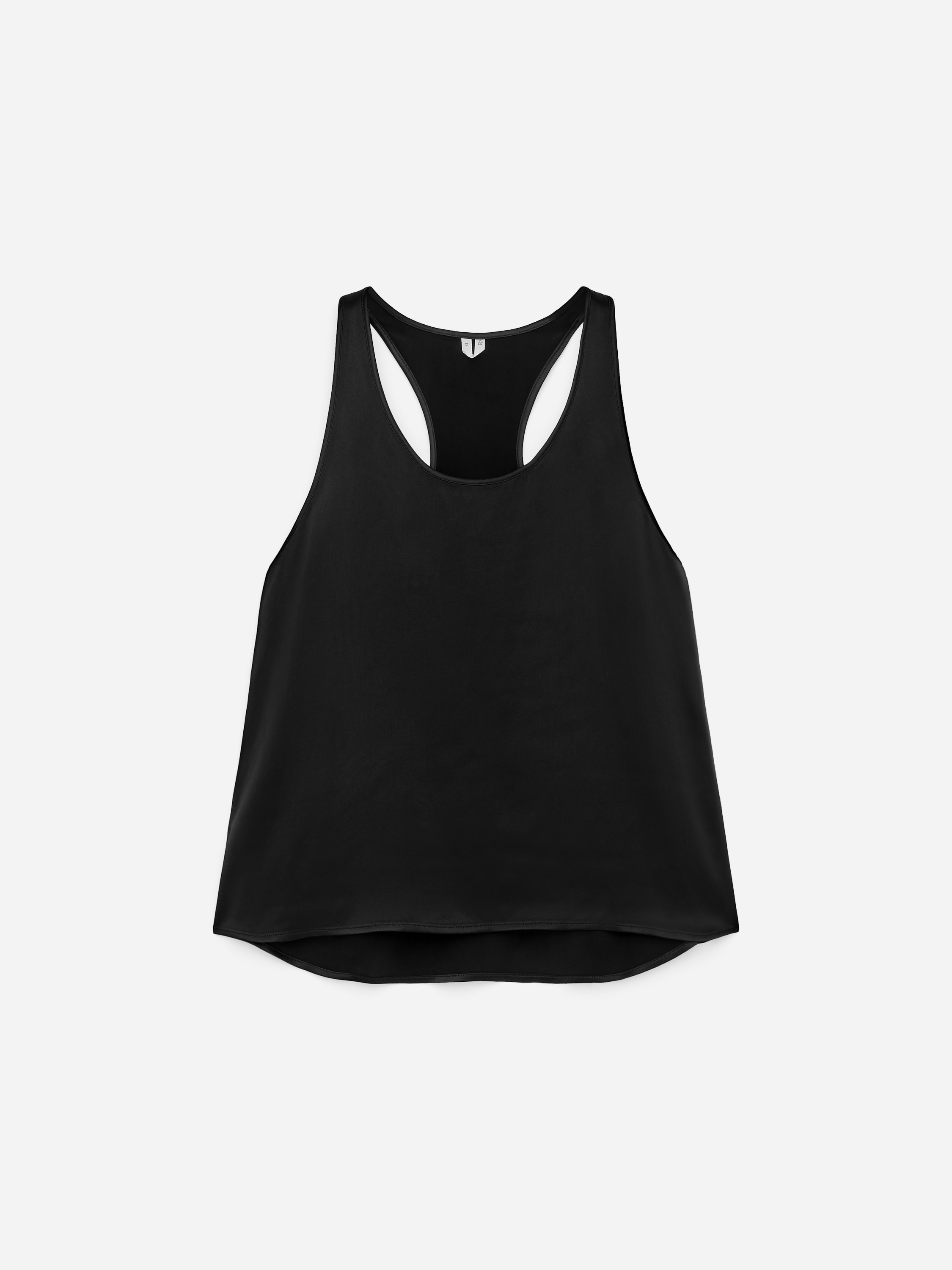 Sportig satintopp - Svart/Off-white