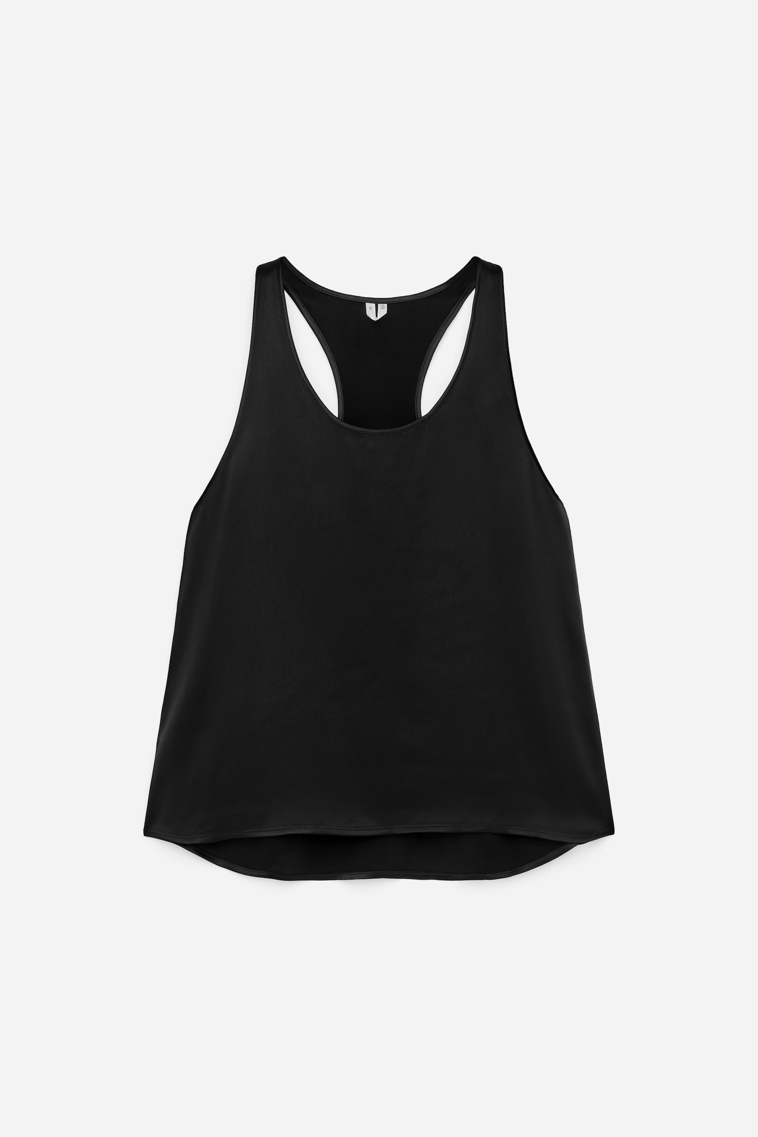 Sporty satengtopp - Svart/Offwhite - 2