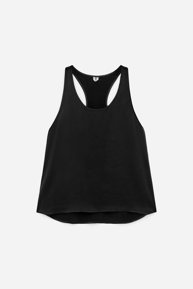 Sporty Satin Top - Black/Brown/Off White - 1