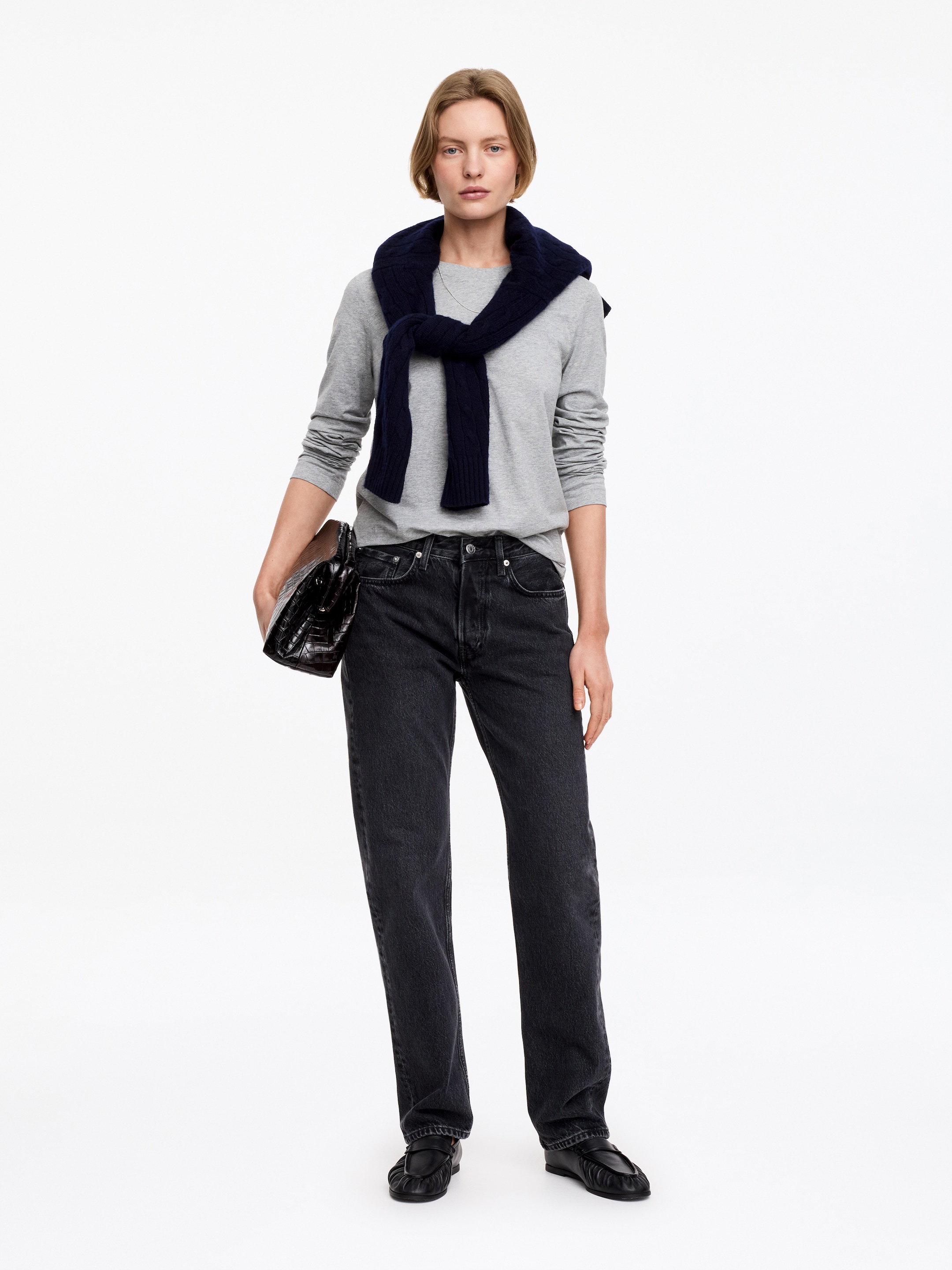 T-shirt signature à manches longues - gris - Regular fit - Femme - StillMedia/Lookbook - 15