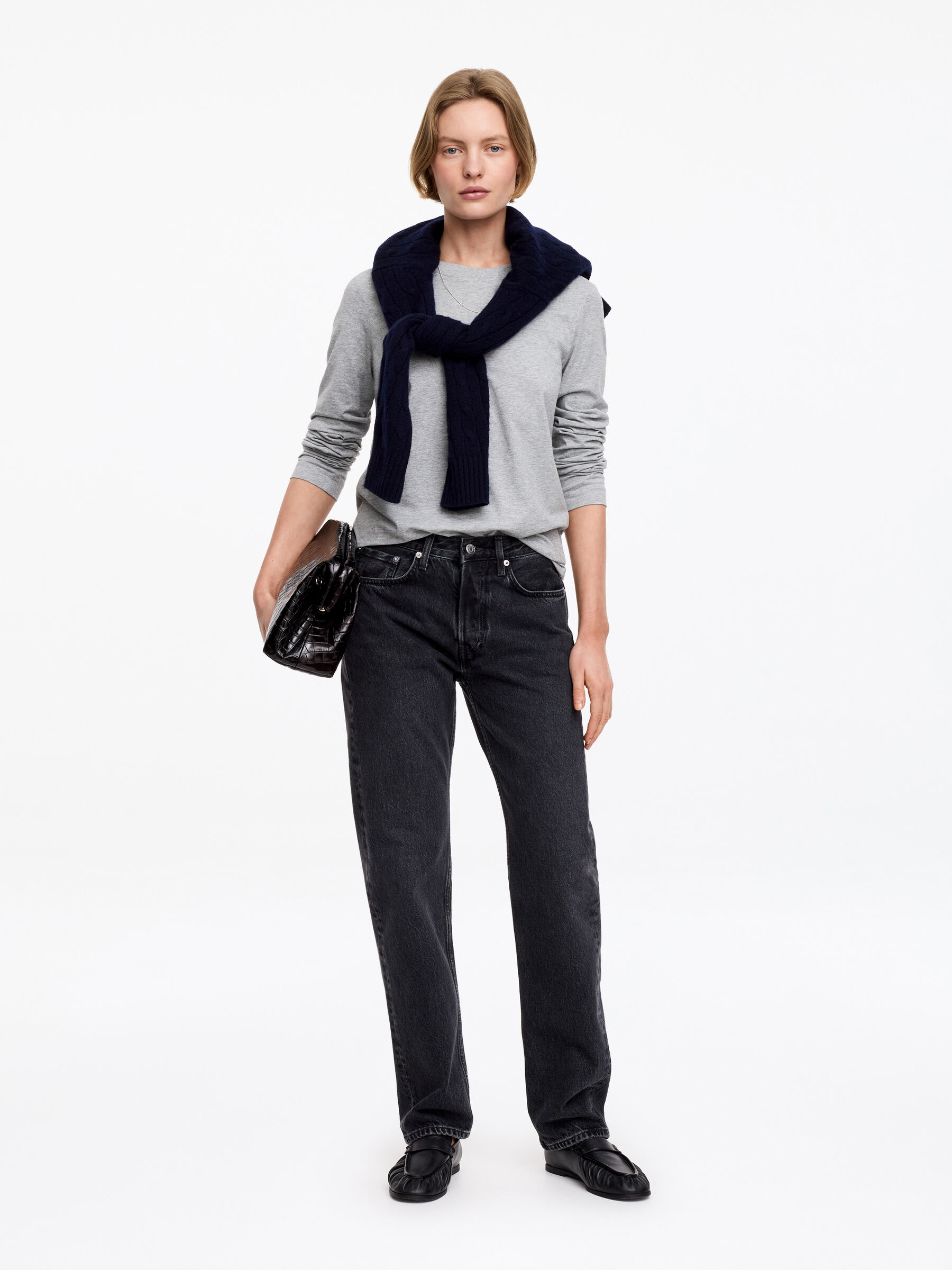 T-shirt signature à manches longues - gris - Regular fit - Femme - StillMedia/Lookbook - 15