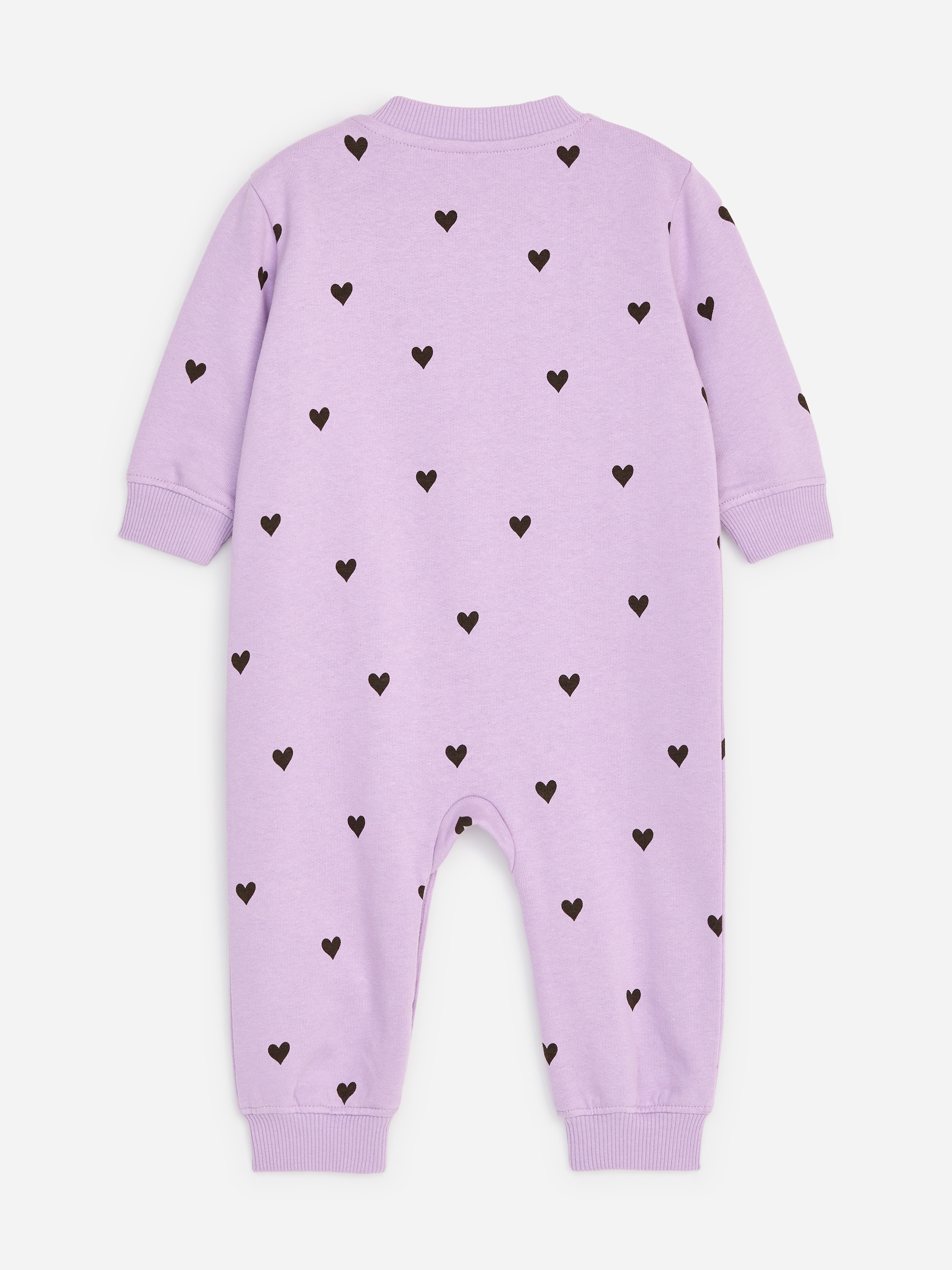 Cotton Overall - Lilac/Burgundy Hearts - Loose fit - Children - StillMedia/DescriptiveStillLife - 2