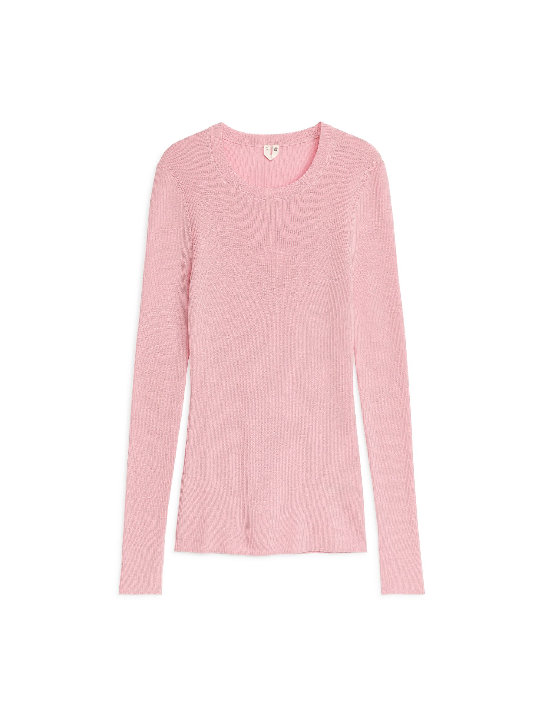 Rib-Knit Merino Top - Pink - Slim fit - Women - StillMedia/DescriptiveStillLife - 1