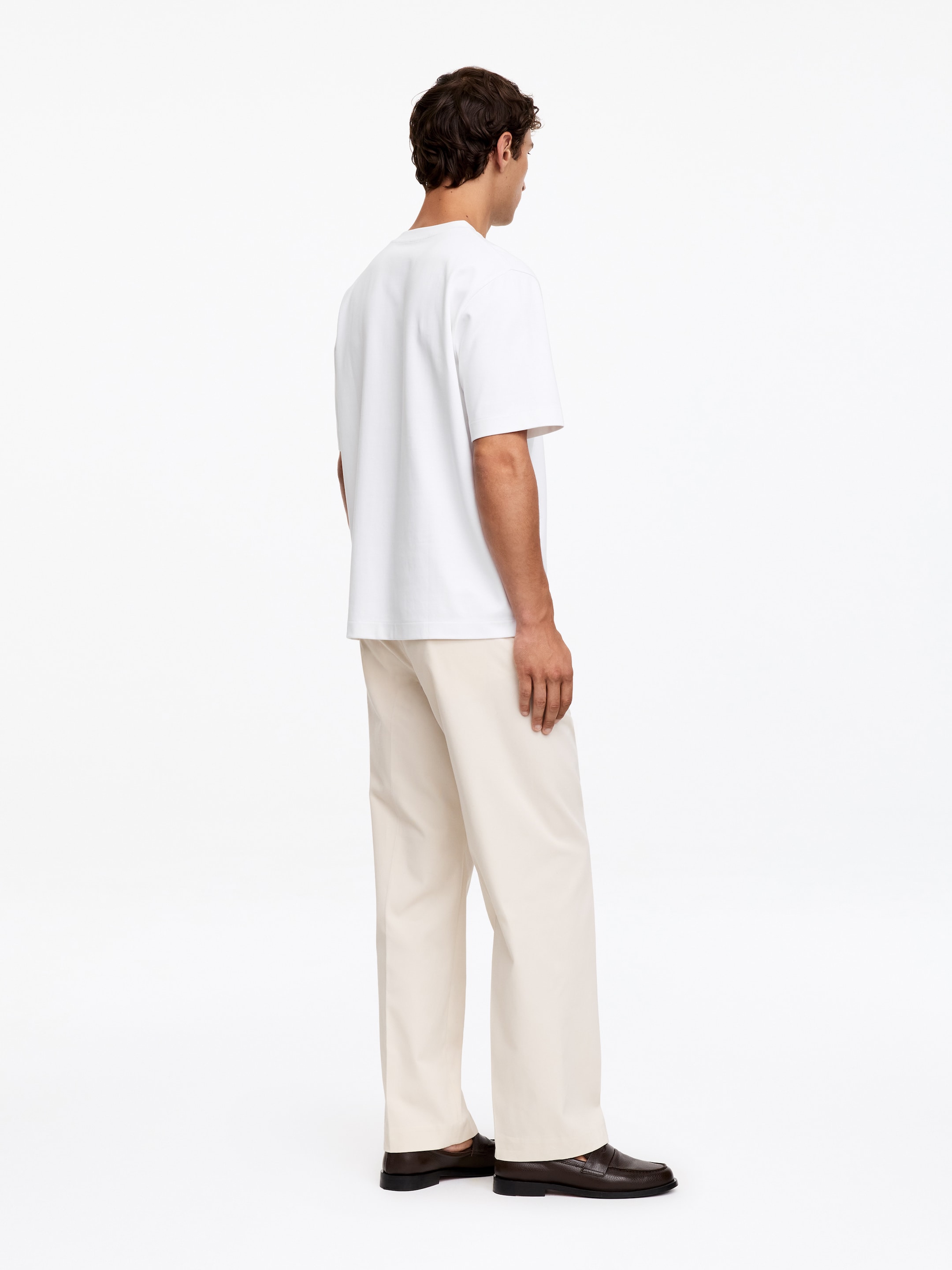 T-shirt in interlock dalla vestibilità squadrata - Bianco - Loose fit - Men - StillMedia/Lookbook - 47