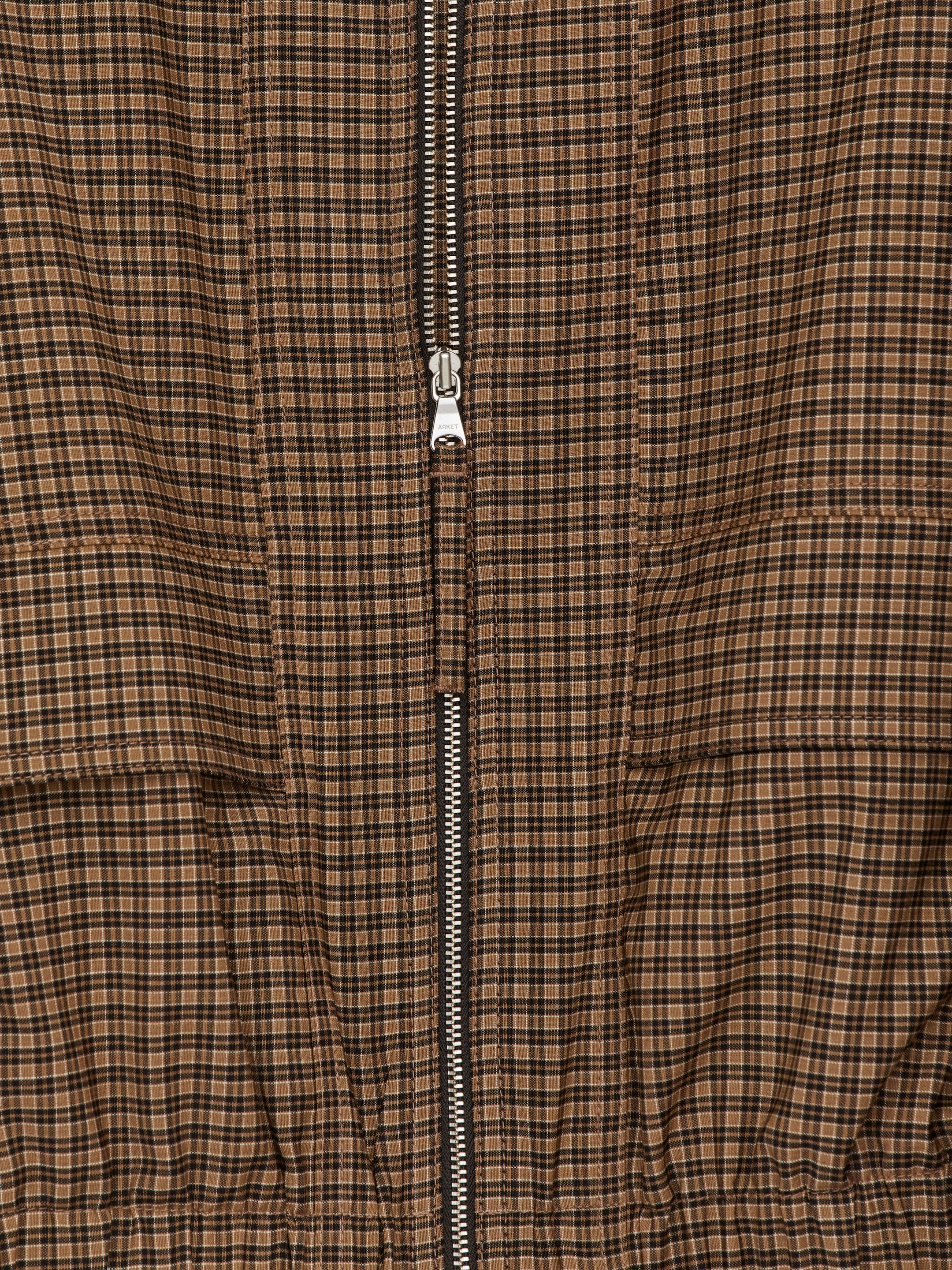 Karierte Jacke mit Reißverschluss - Braun/Karos - Loose Fit - Damen - StillMedia/DescriptiveDetail - 2