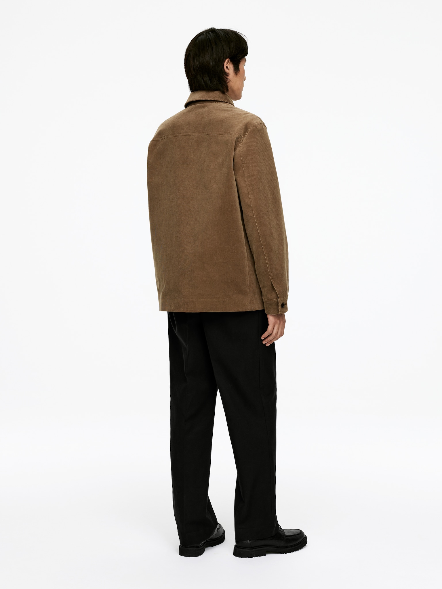 Veste utilitaire en velours côtelé - Beige foncé/Bleu foncé - 7