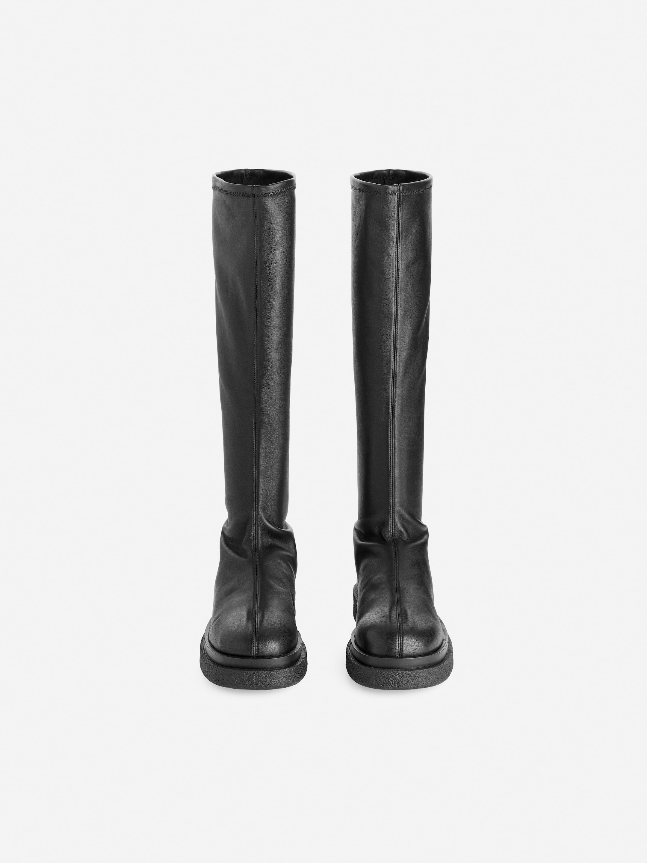 Chunky Leather Boots - Black - Women - StillMedia/DescriptiveStillLife - 5