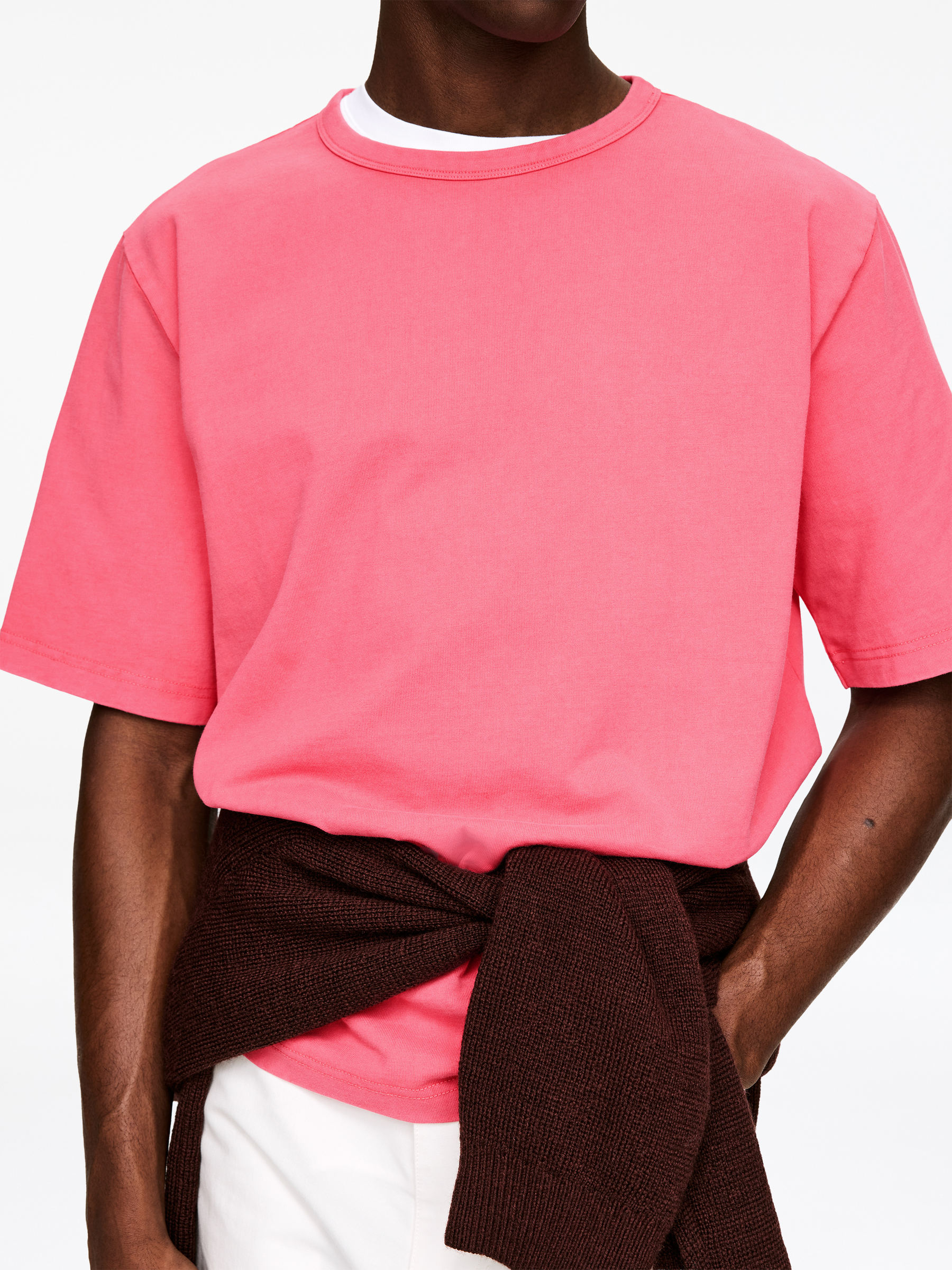 Camiseta oversize de 270 GSM - Rosa brillante - Corte relajado - Men - StillMedia/Lookbook - 3