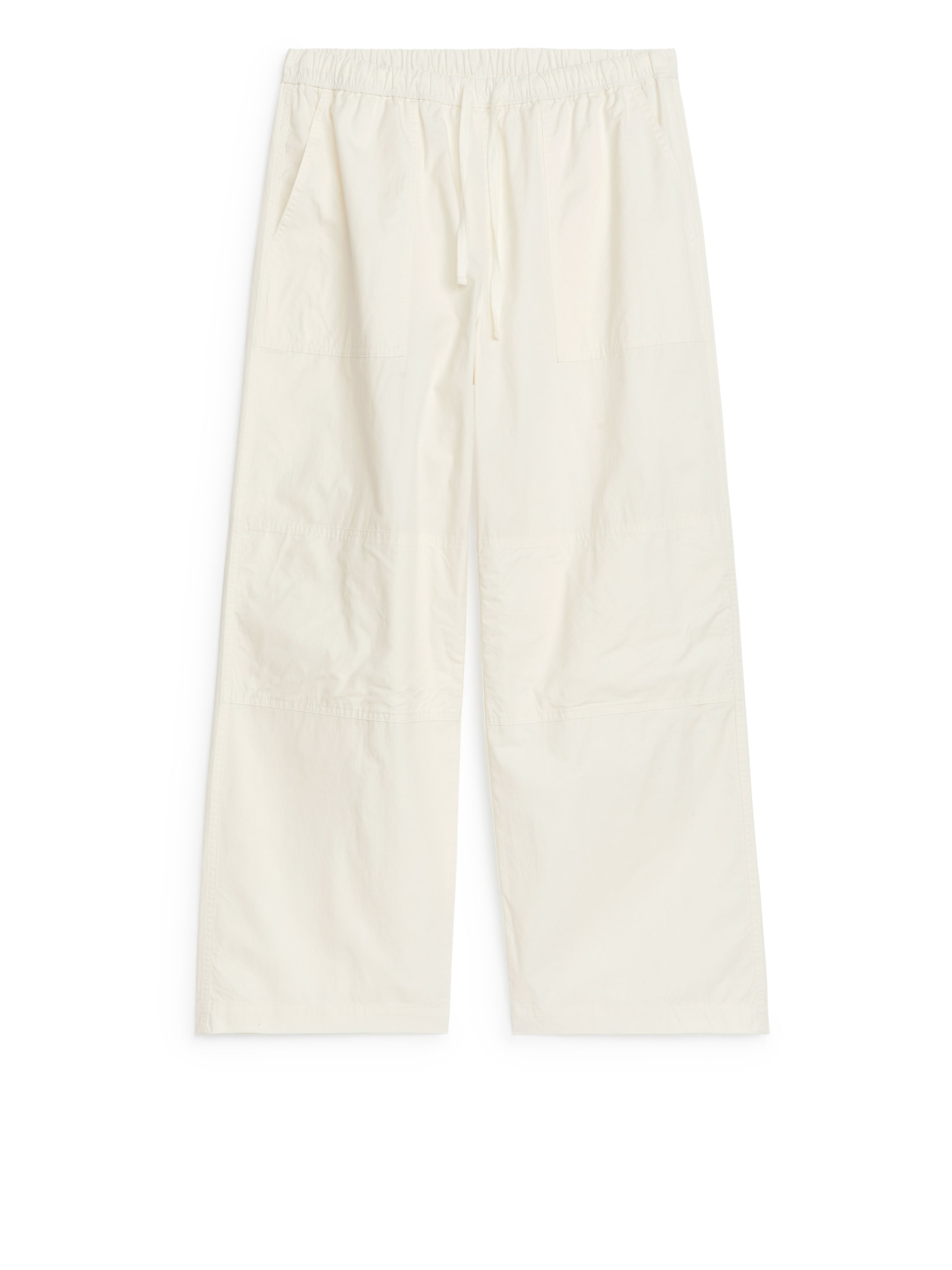 Hose aus gewaschener Baumwolle - Cremeweiß - Loose Fit - Damen - StillMedia/DescriptiveStillLife - 2