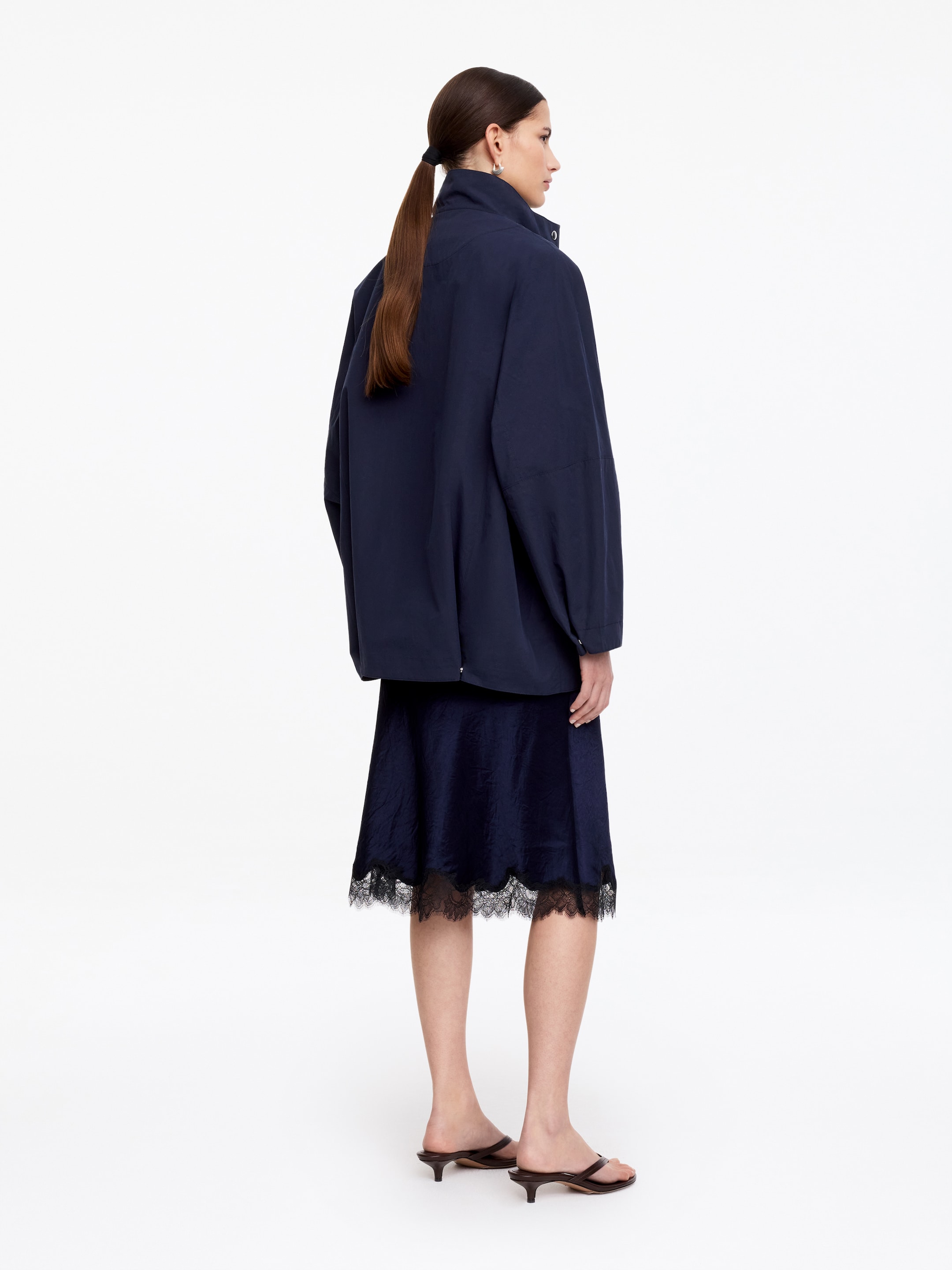 Oversized Shell Jacket - Dark Blue - Oversized - Women - StillMedia/Lookbook - 3