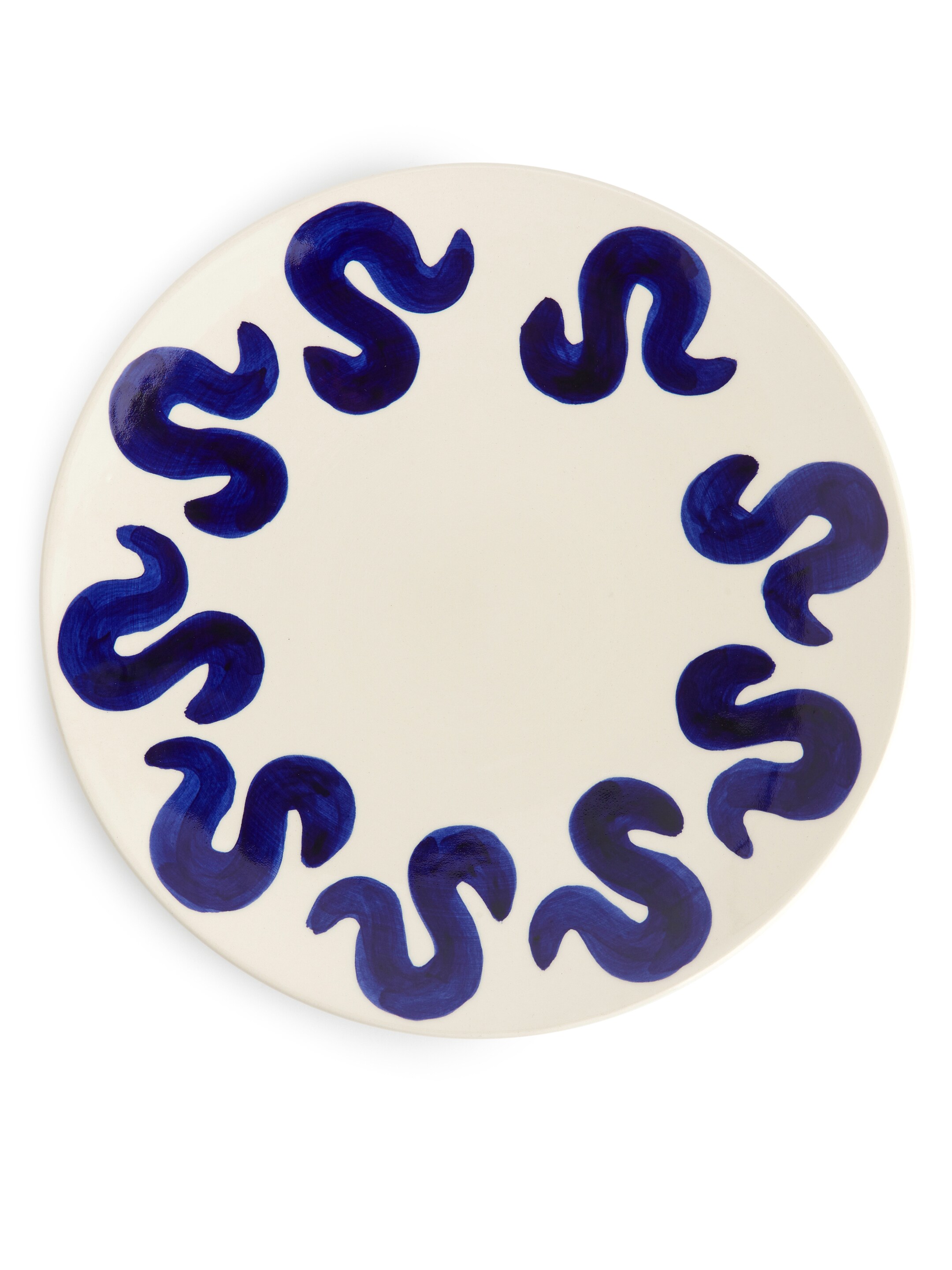 Se større billede: Stentøjstallerken 27 cm - Hvid/blå - Home All | H&M DK 1