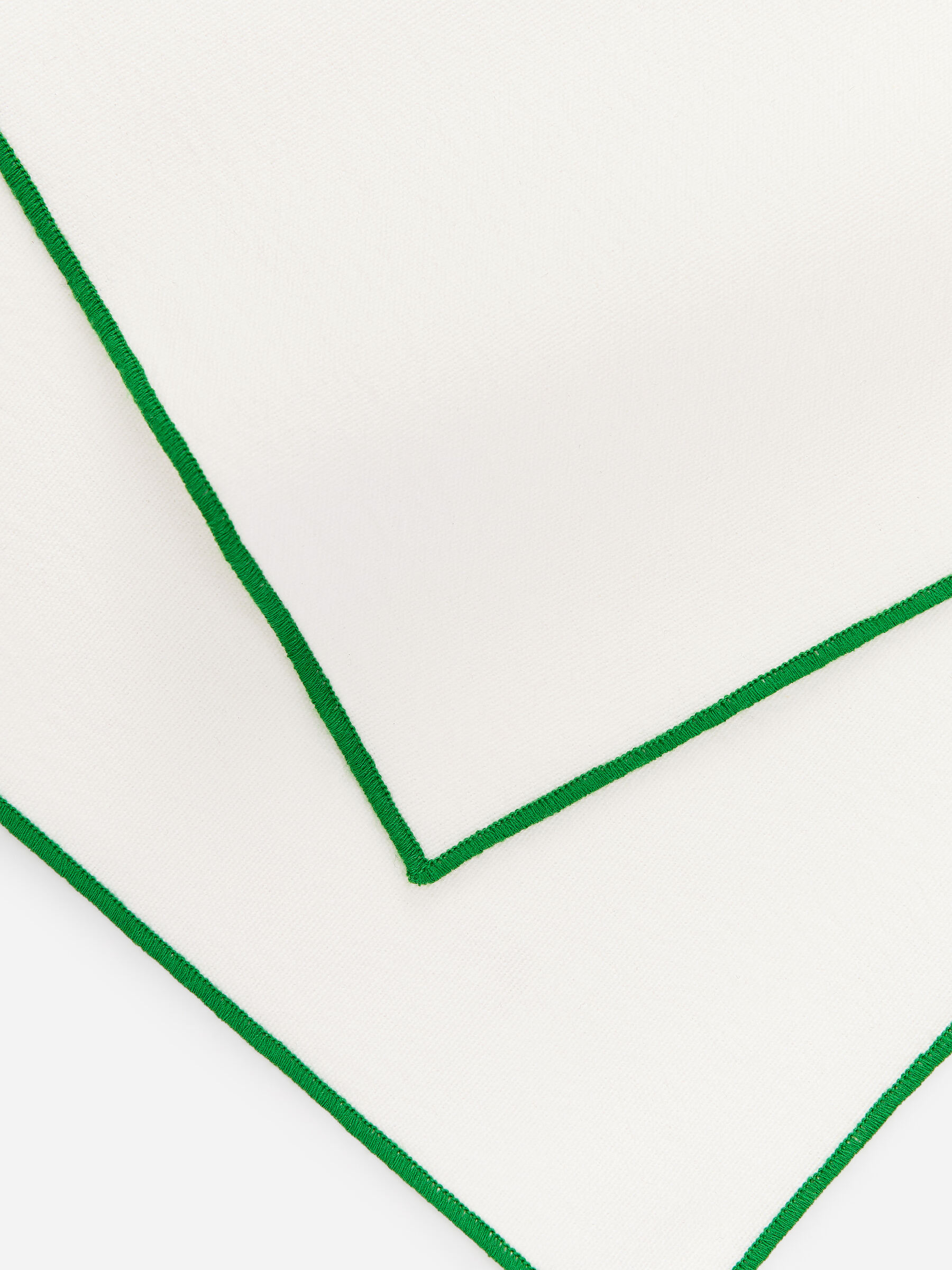 Cotton Napkins Set of 2 - White/Green - Homeware - StillMedia/DescriptiveDetail - 3